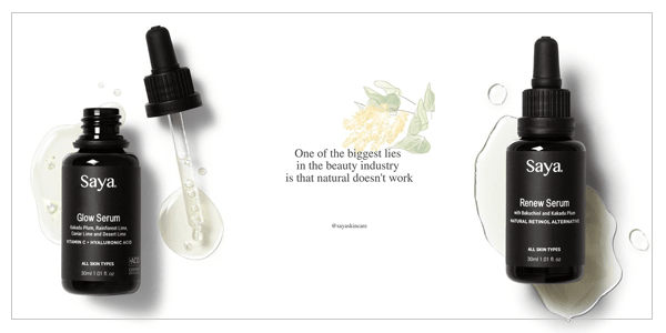 Saya Skincare | Glow vs. Renew Serum - The Freedom State
