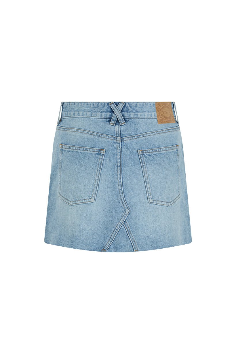 1979 Denim Mini Skirt - Vintage Blue - Skirts - Spell - Women's fashion at The Freedom State