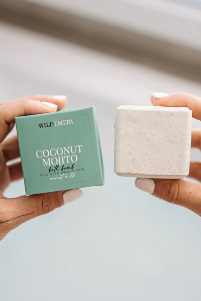 Wild Emery | Vegan Essential Oil Bath Bomb - Coconut Mojito