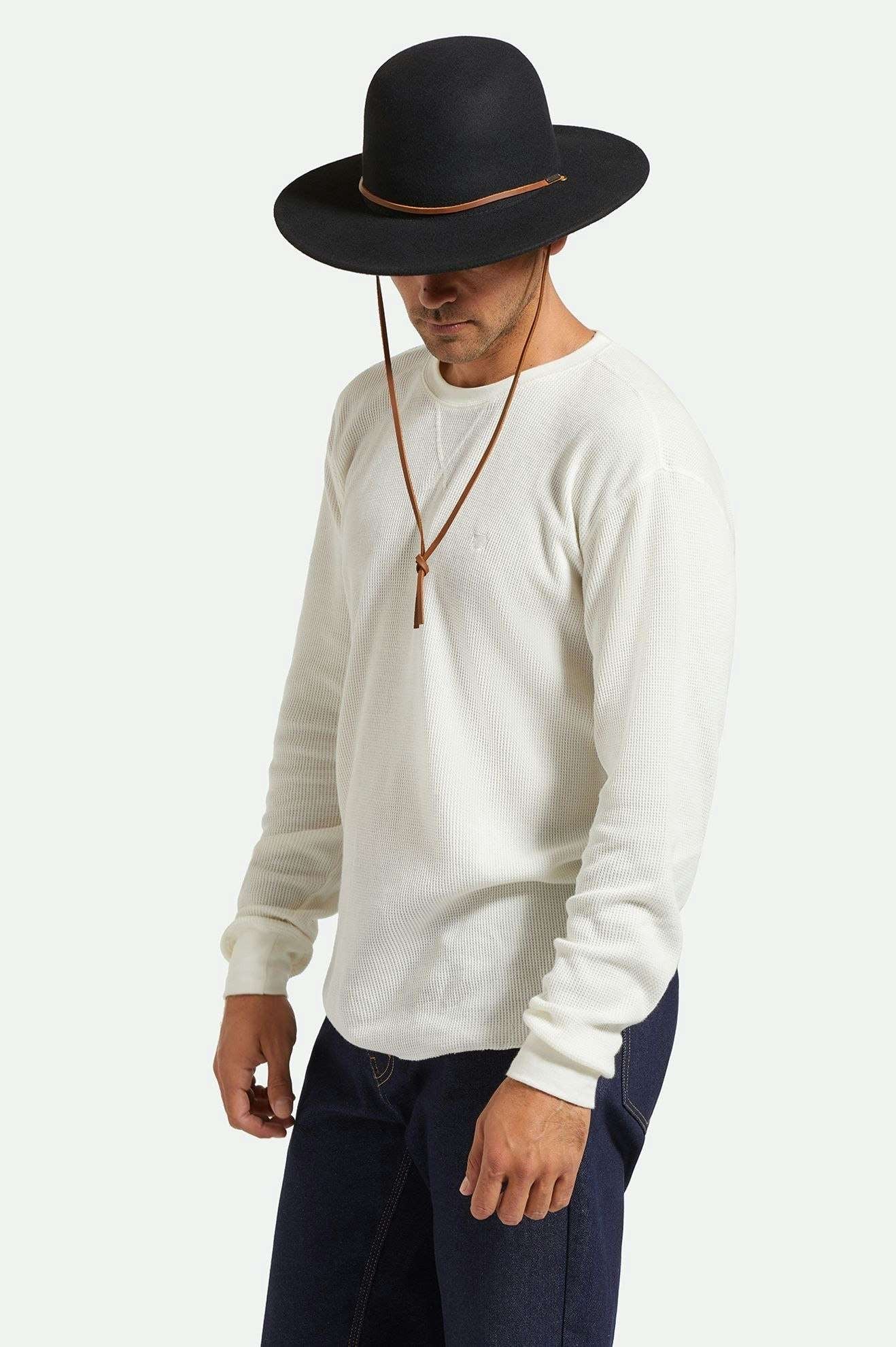 20th Anniversary Tiller Hat - Black - Wide Brim Hat - Brixton - Women's fashion at The Freedom State