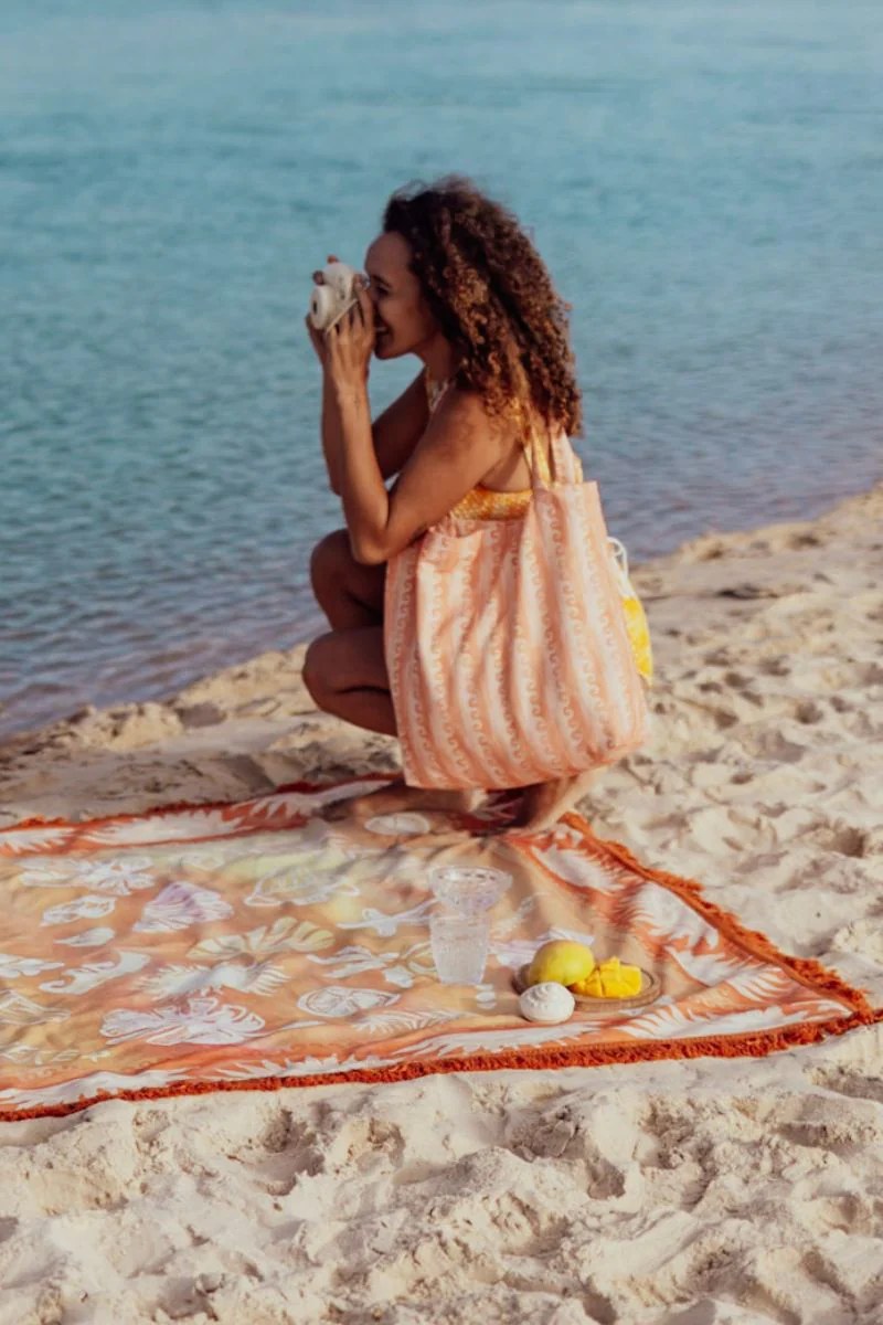 Picnic Rug - Sol Tangerine