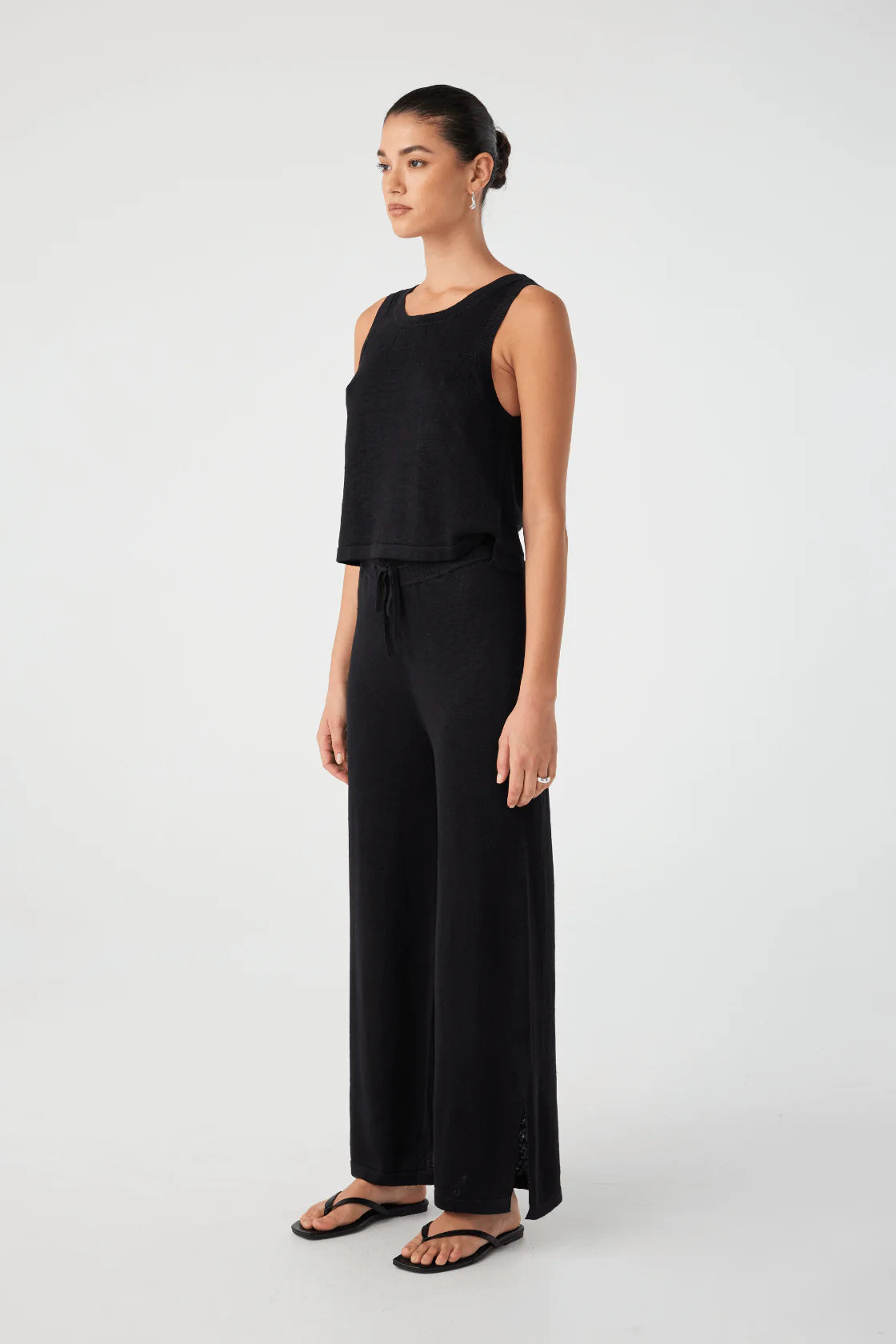 Hugo Linen Knit Tank - Black (RESTOCKED!)