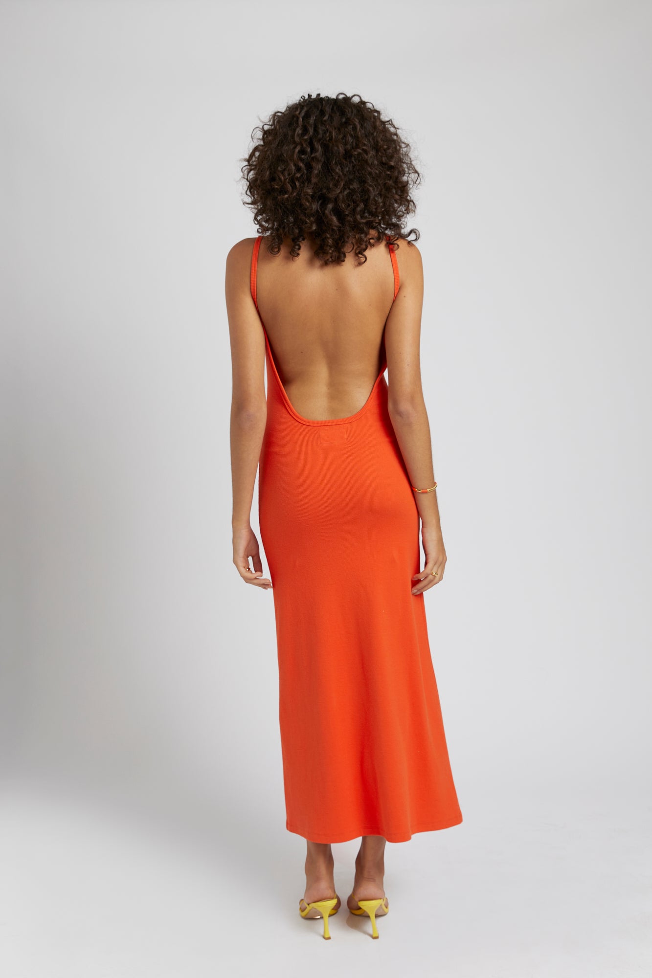 Backless Maxi Dress - Blood Orange