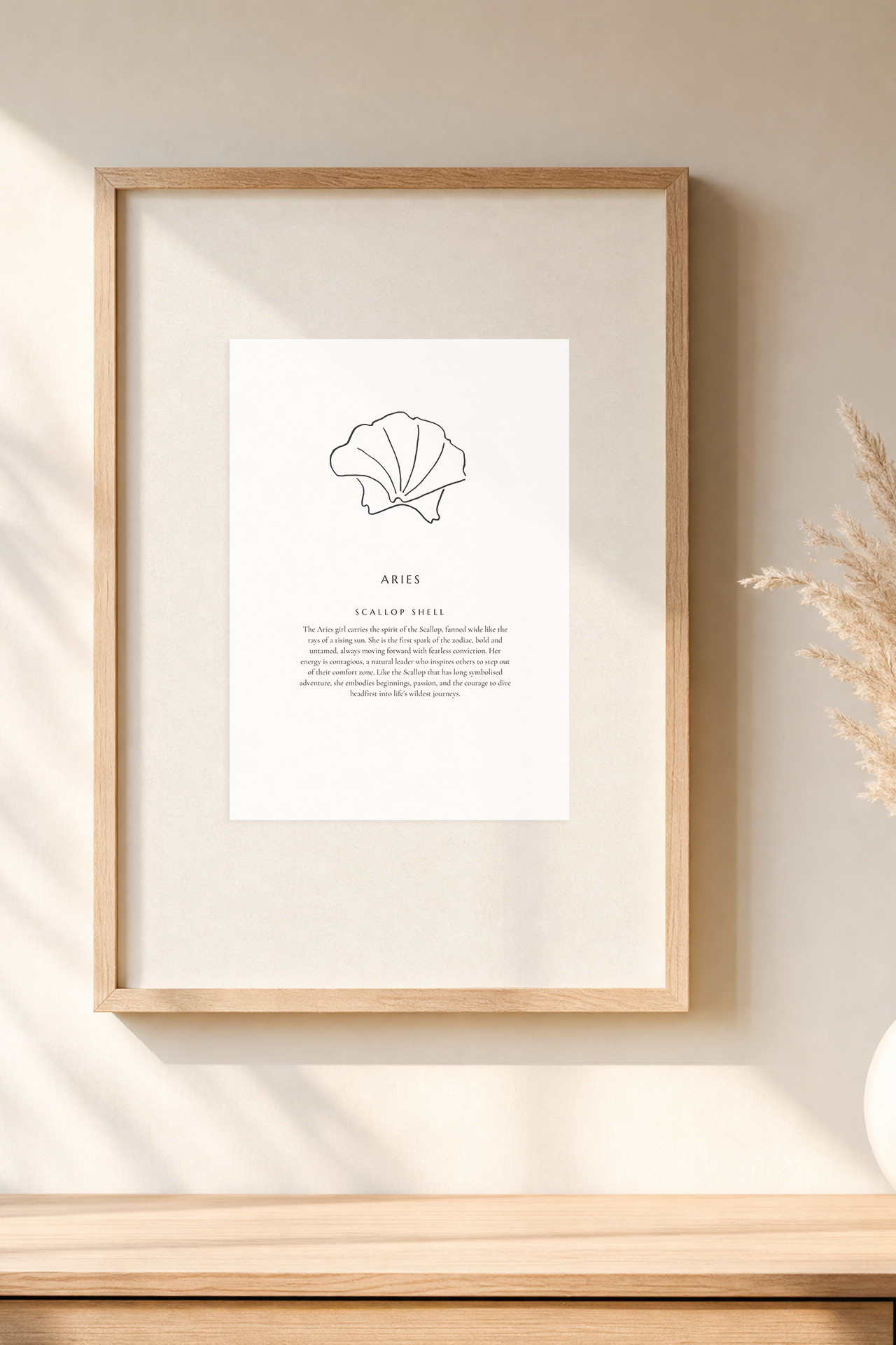Aries Zodiac Shell Print – Scallop