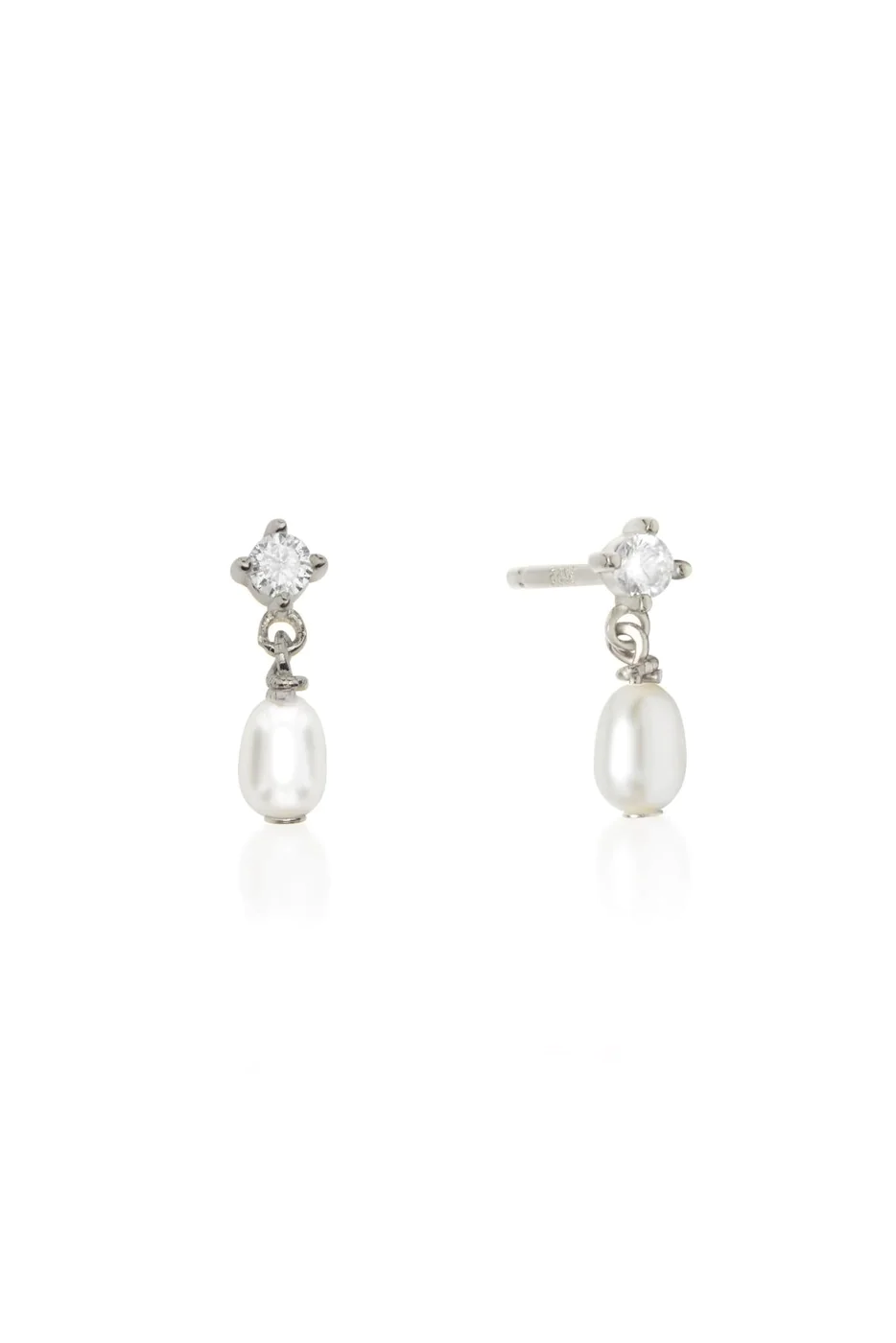 Saint Valentine | Aspen Mini Drop Earrings - Silver
