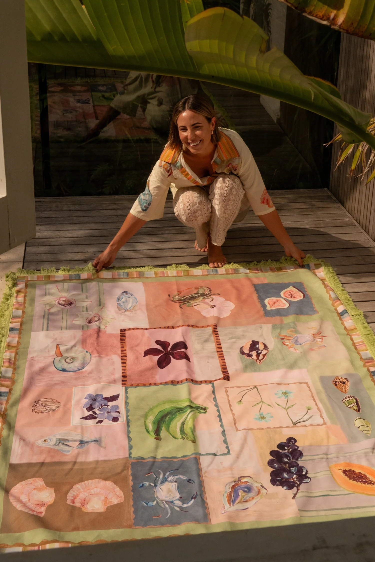 Picnic Rug - Annie Everingham Patchwork Sea