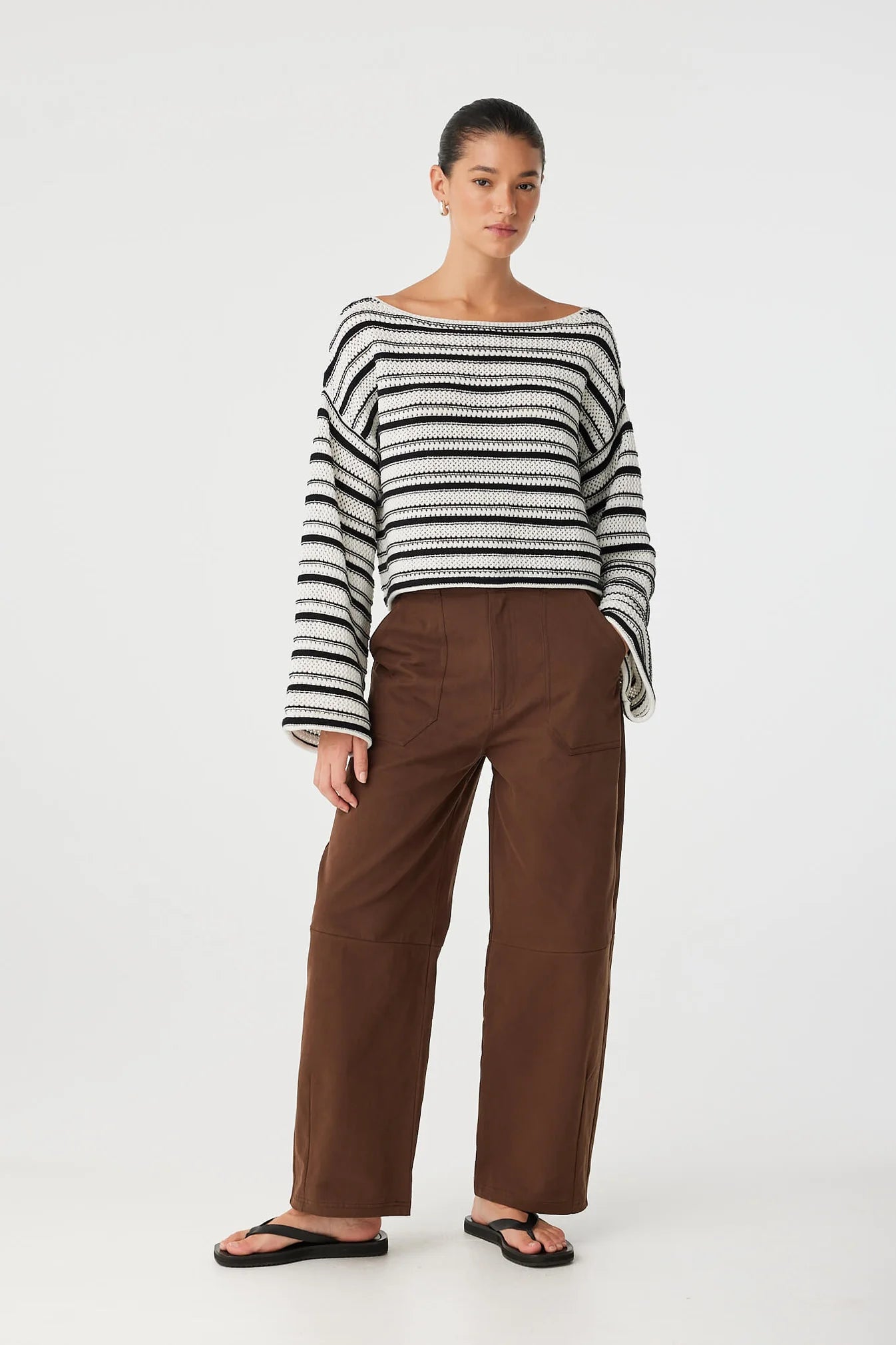 Maisie Sweater - Cream & Black