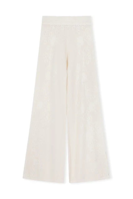 Aster Crochet Pant - Cream