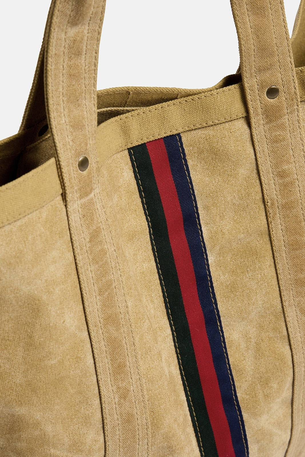 Pony Rider Escapee Large Canvas Tote Bag in Golden Tan