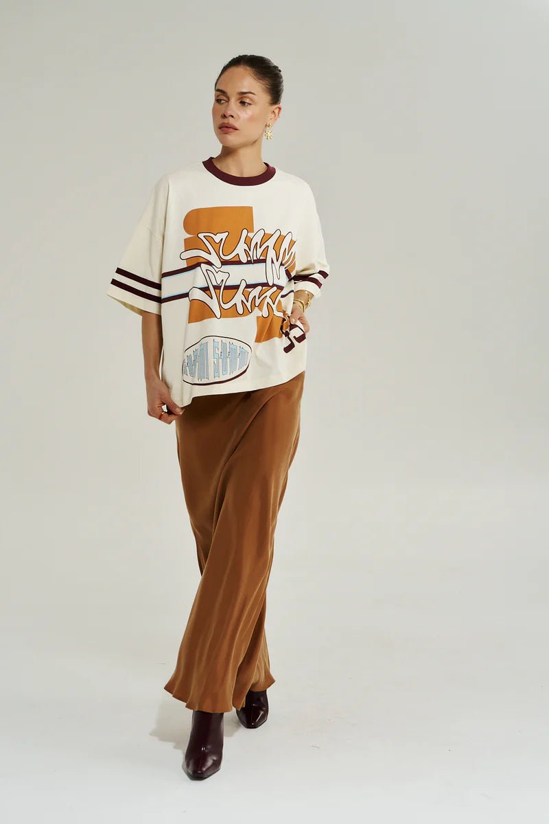 Bordeaux 55 Tee - Vintage White