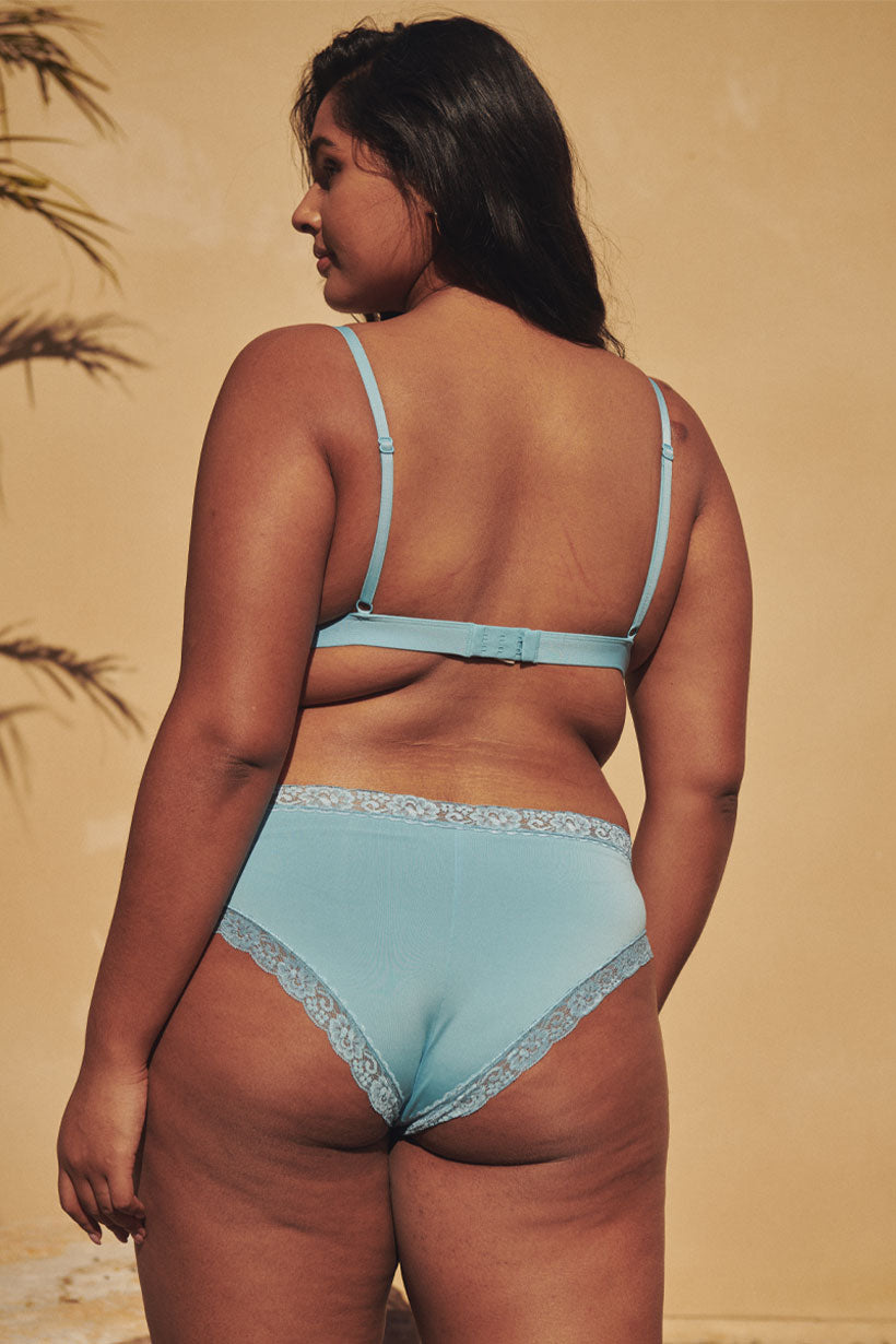 Dove Lace Bloomers - Dusty Blue