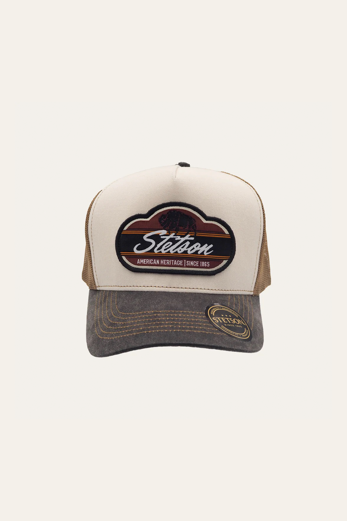 Bison Trucker Cap - Tan