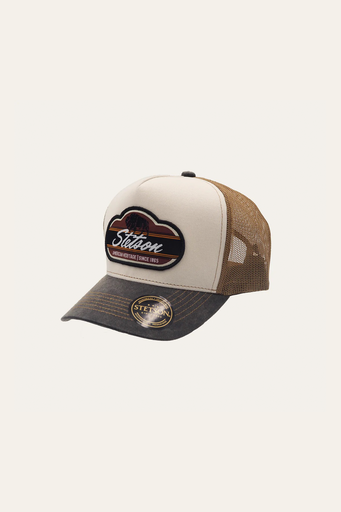Bison Trucker Cap - Tan