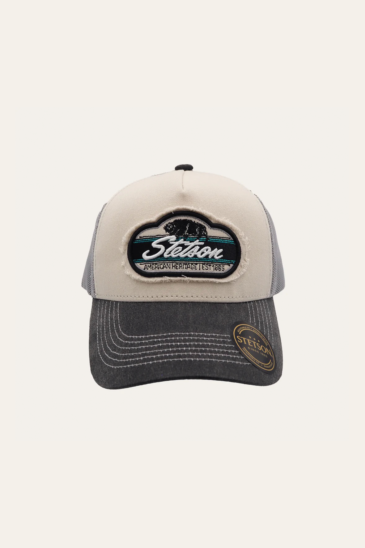 Bison Trucker Cap - Grey