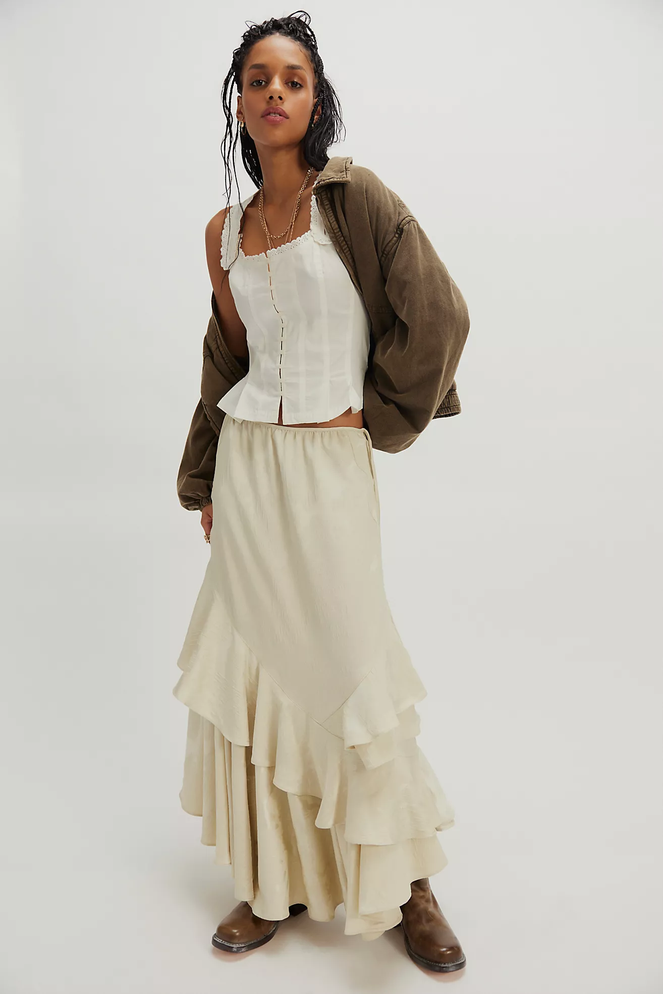 Bridgette Corset Top - Clean Ivory