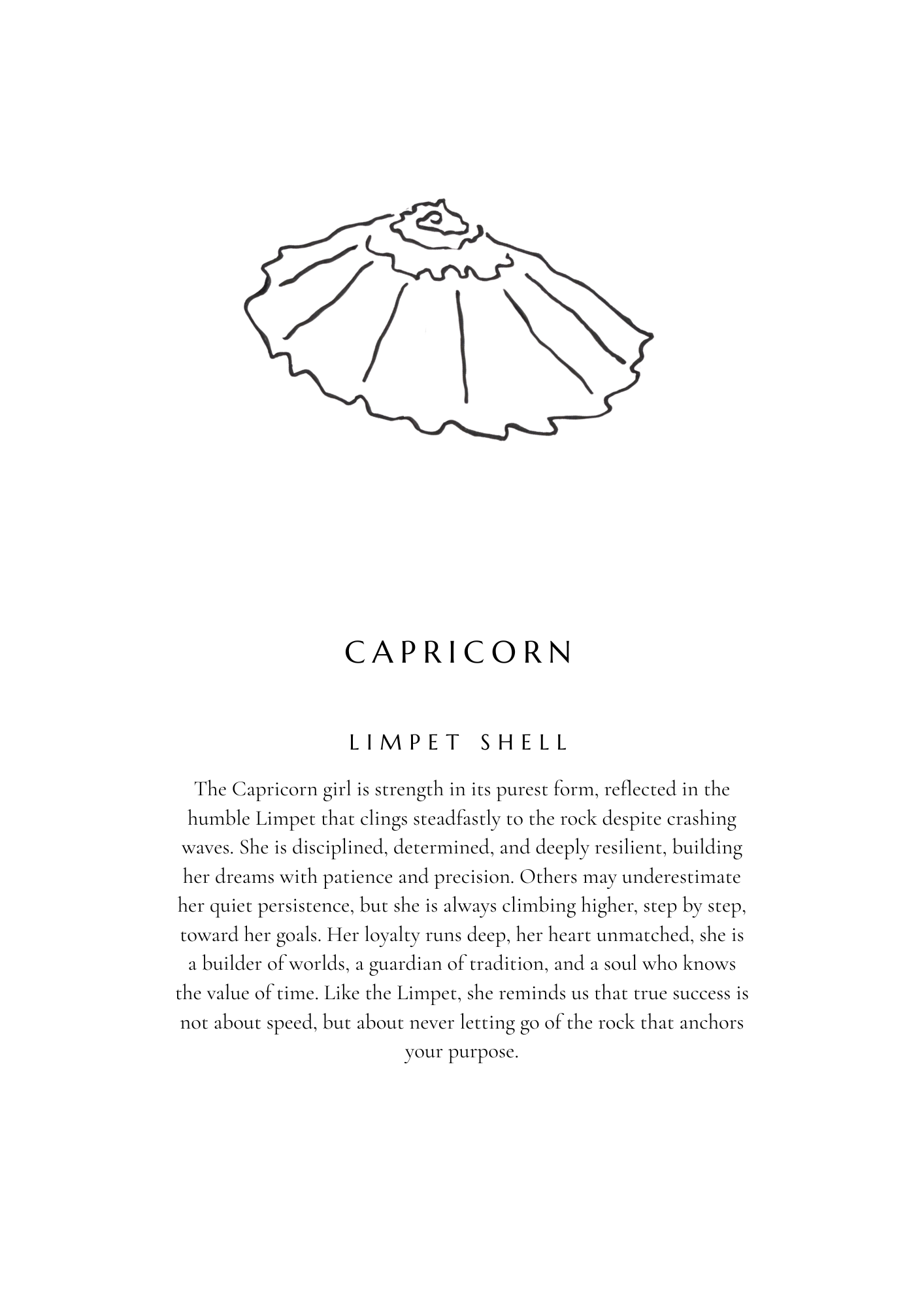 Capricorn Zodiac Shell Print – Limpet