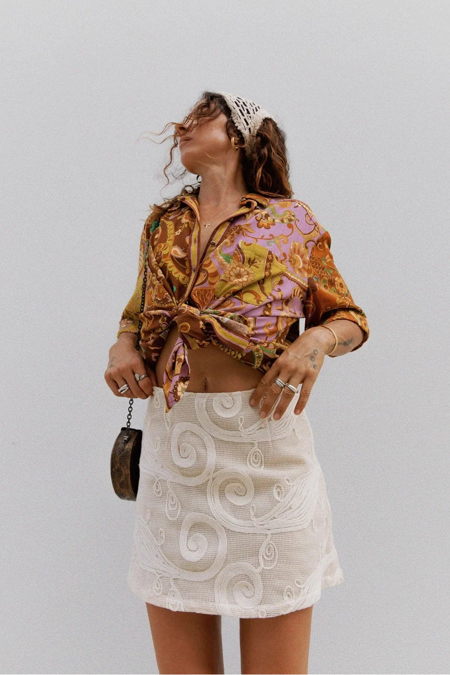 Capri Mini Skirt - Ivory