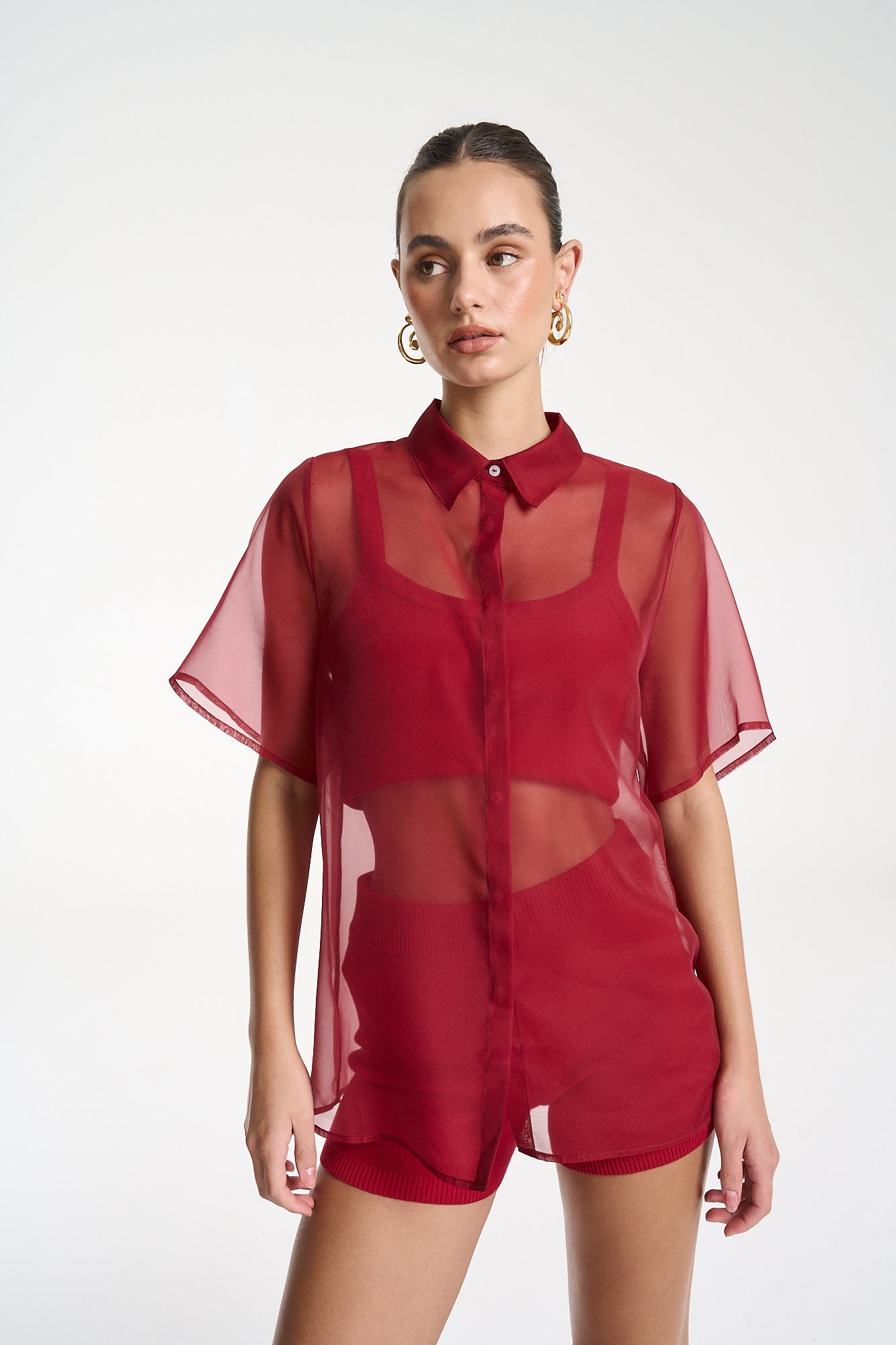 Knit Short - Cardinal Red