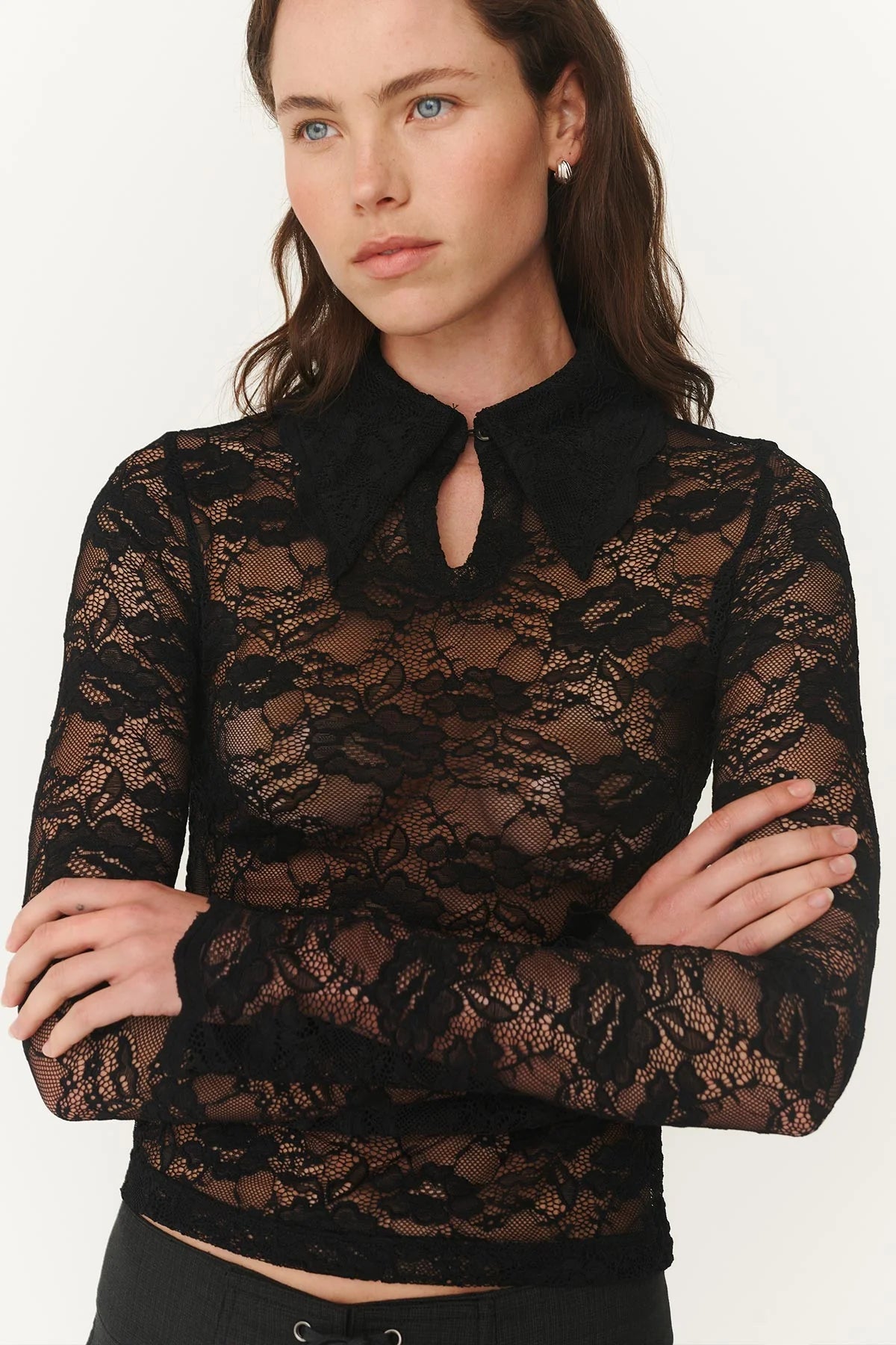 Charlotte Rose Lace Top - Noir