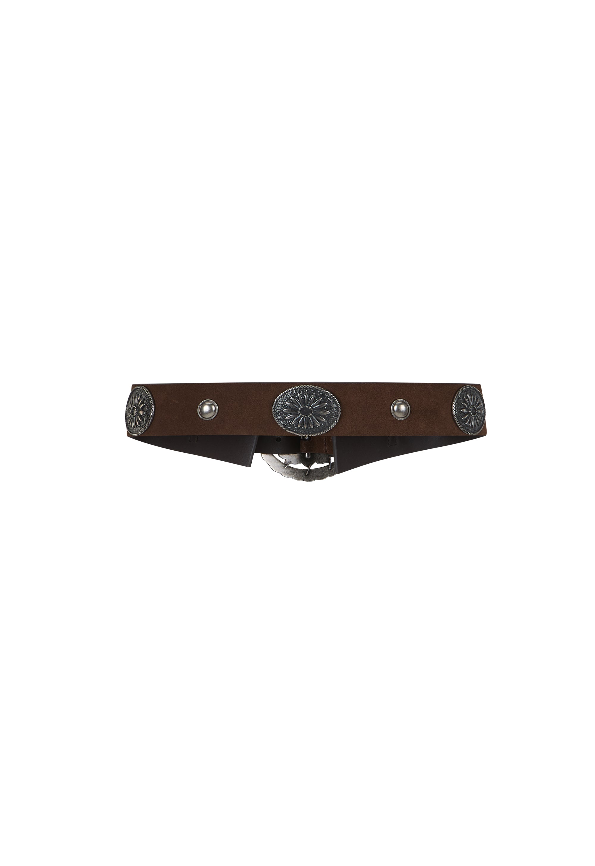 Clandestine Suede Belt - Chocolate
