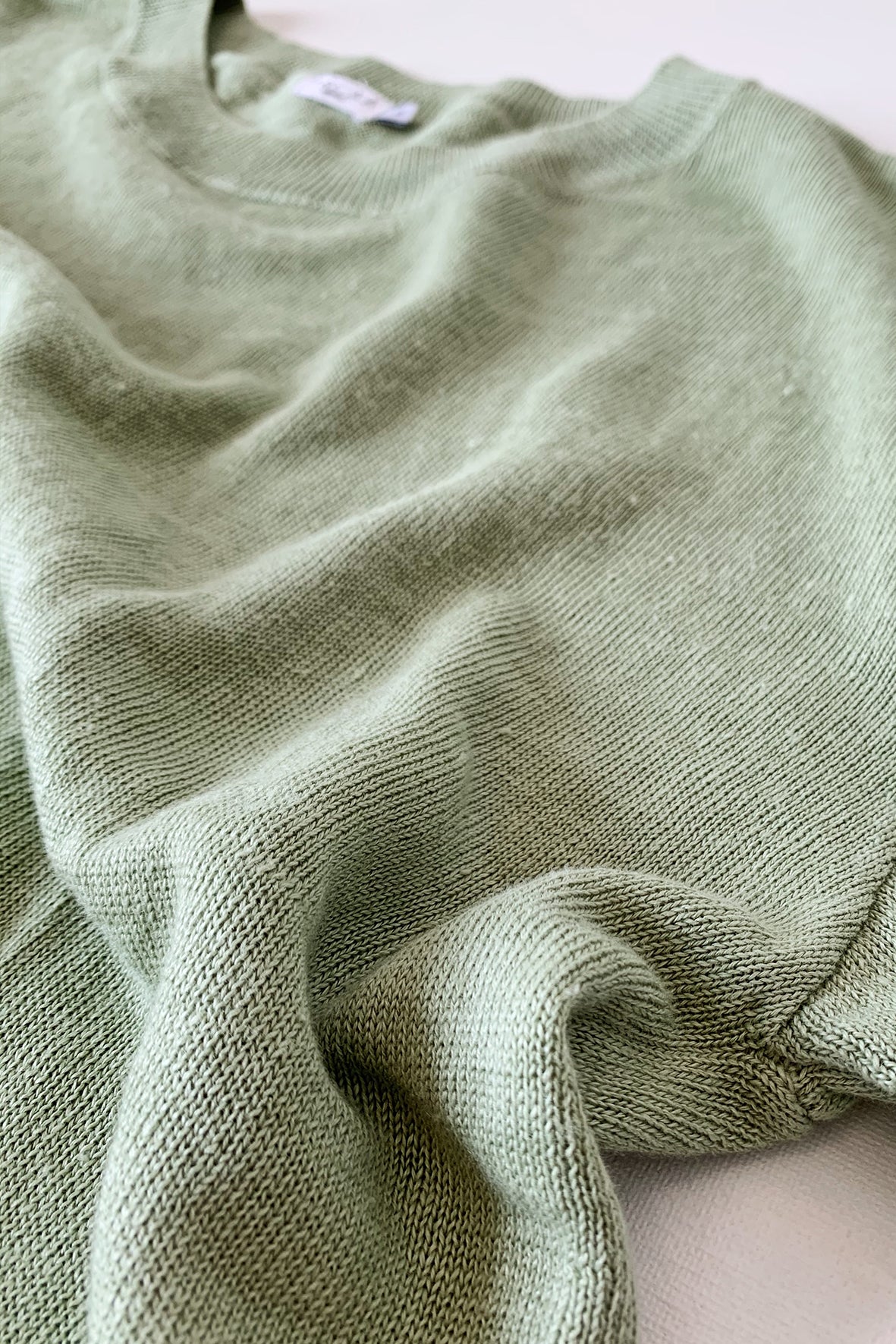 Hugo Linen Knit T-Shirt - Aloe