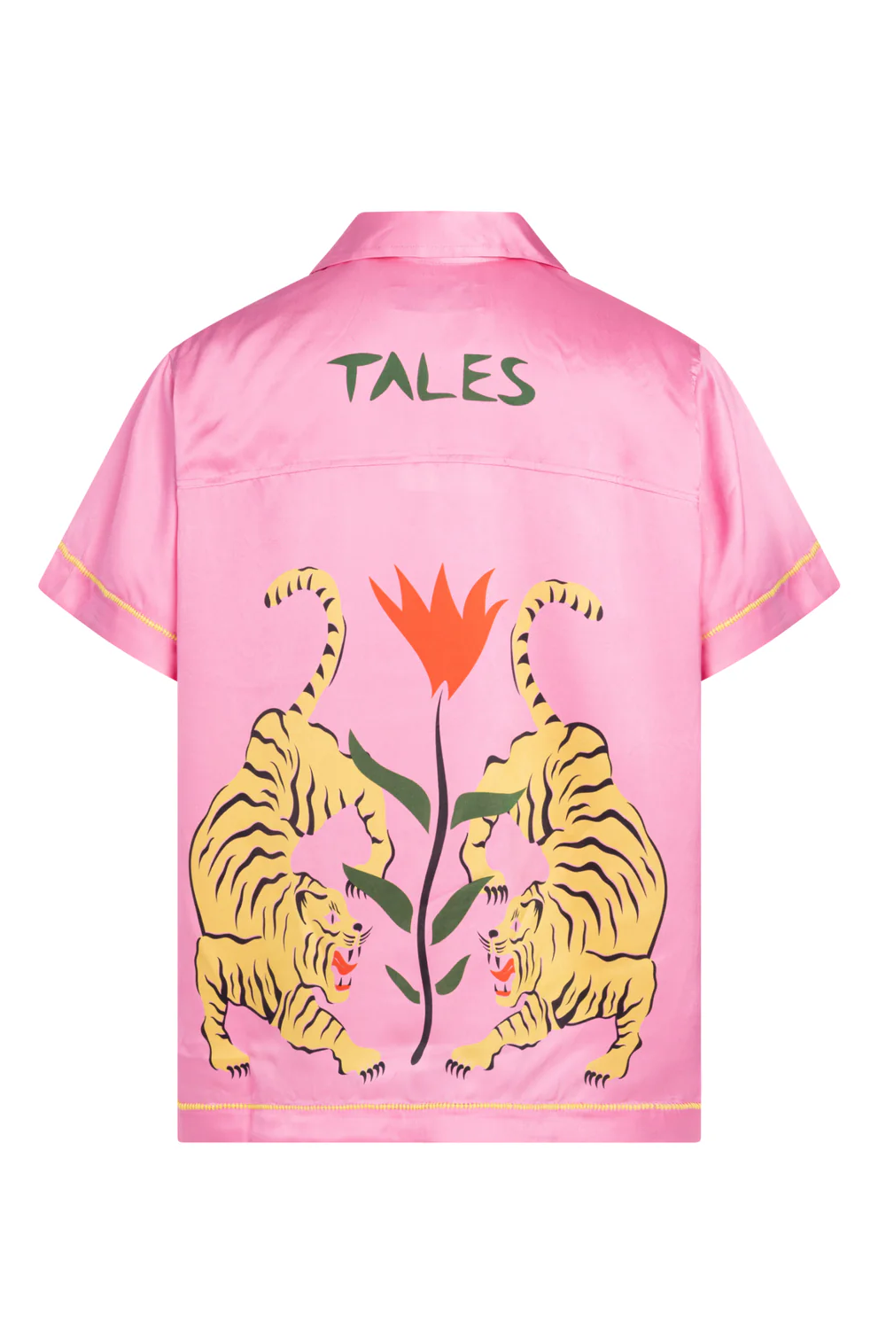 Crouching Tiger Washed Silk Shirt - Pink