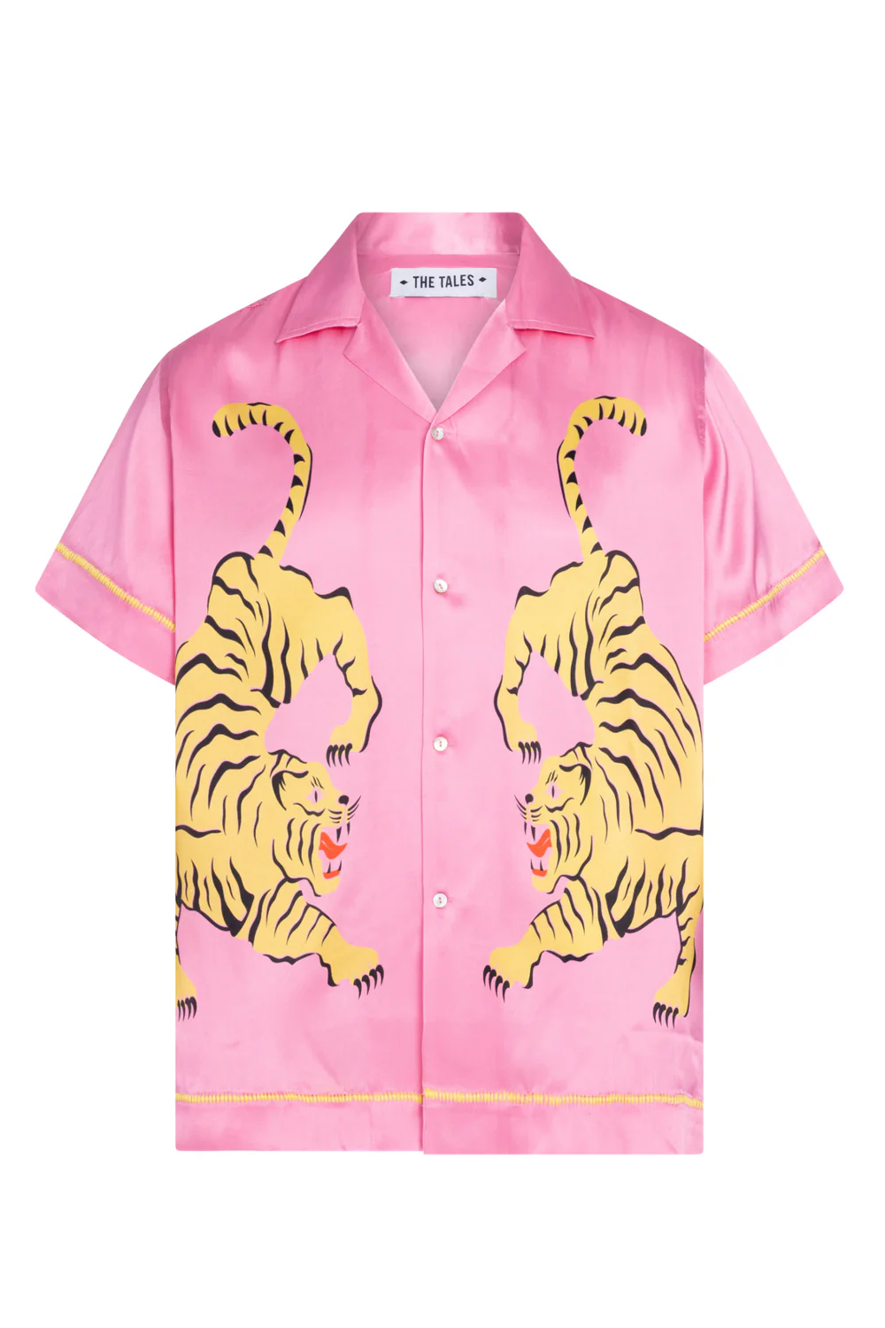 Crouching Tiger Washed Silk Shirt - Pink