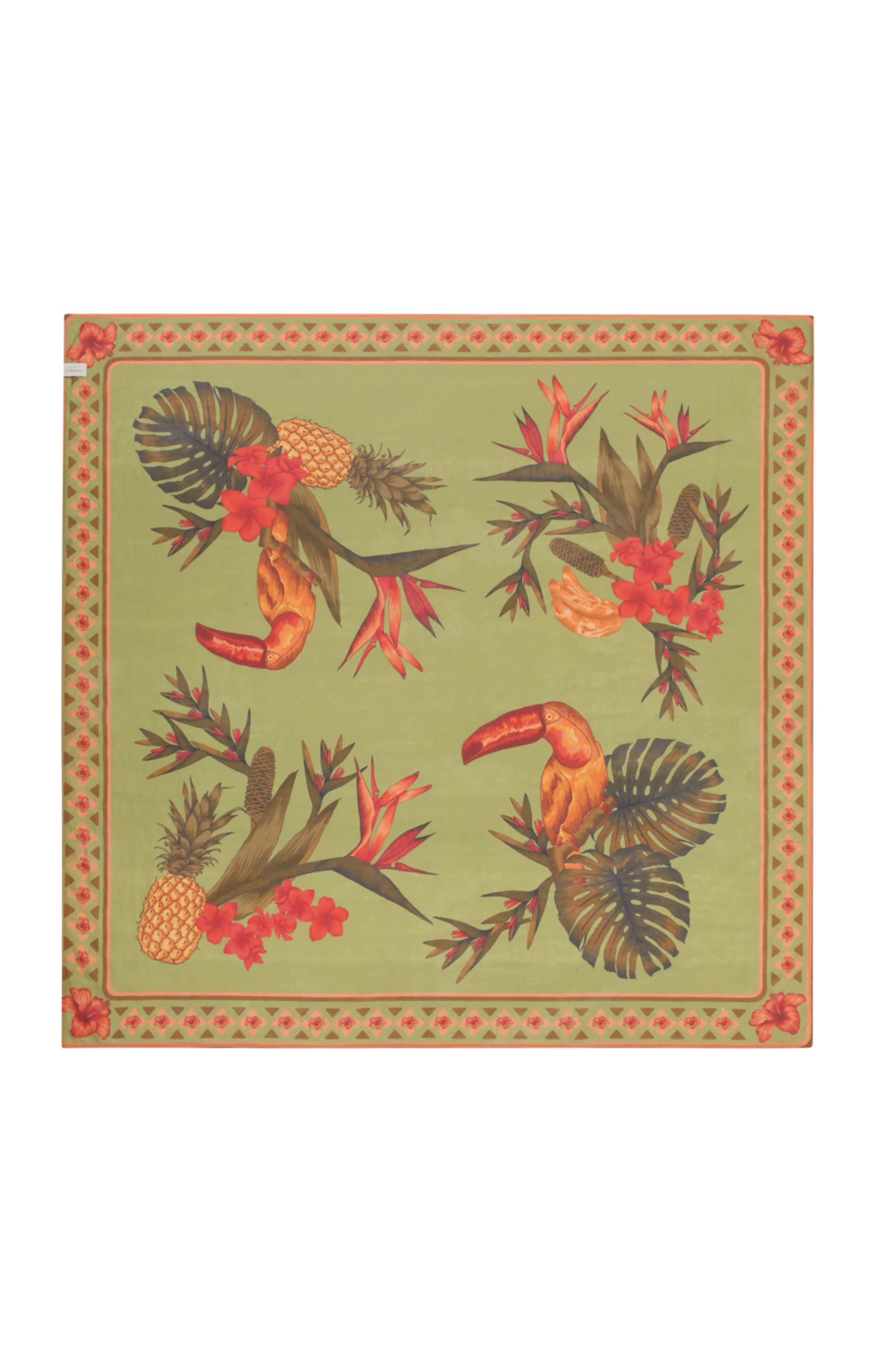 Cuban Tropical Sarong - Lime