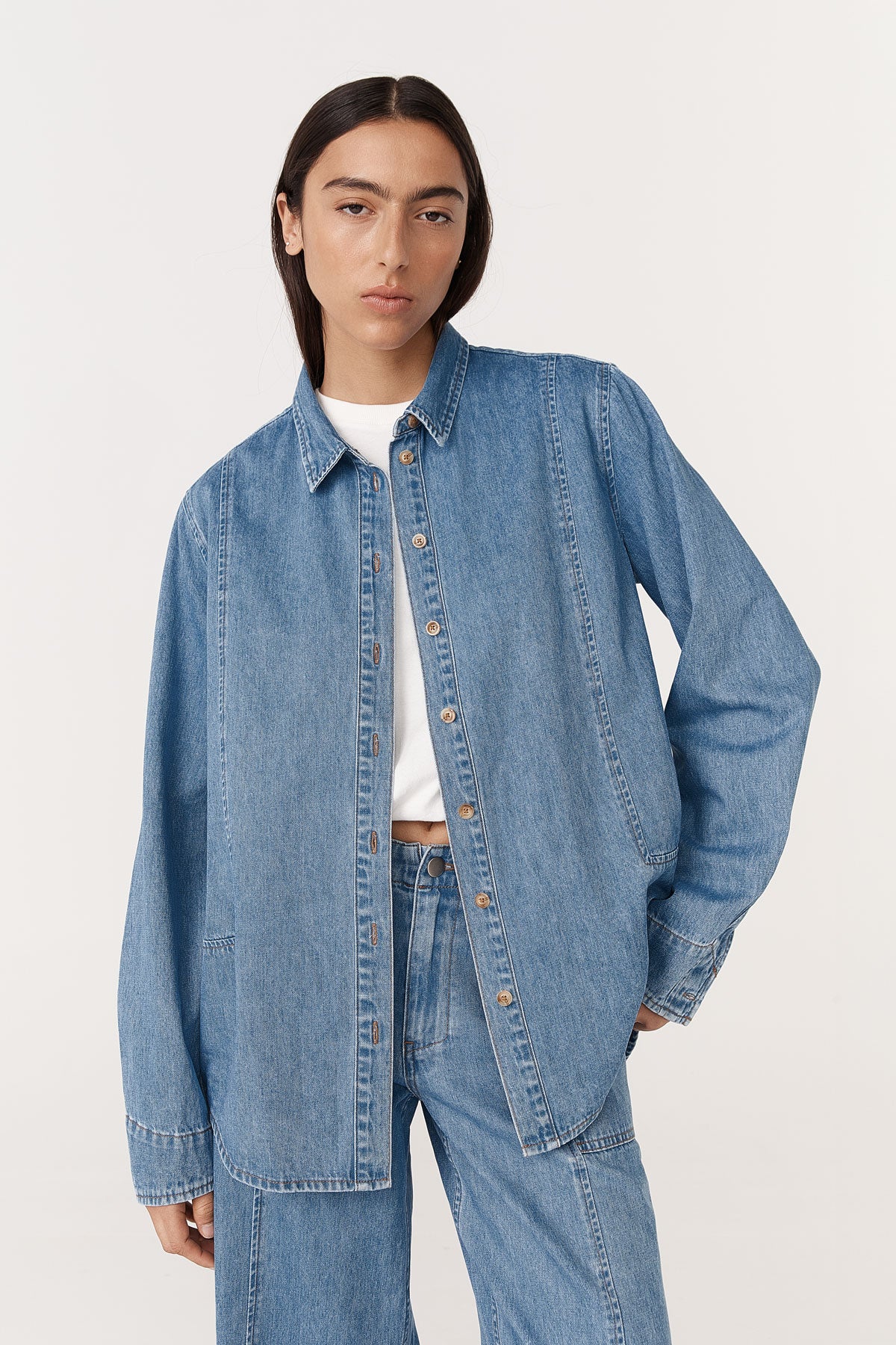 Dante Denim Long Sleeve Shirt