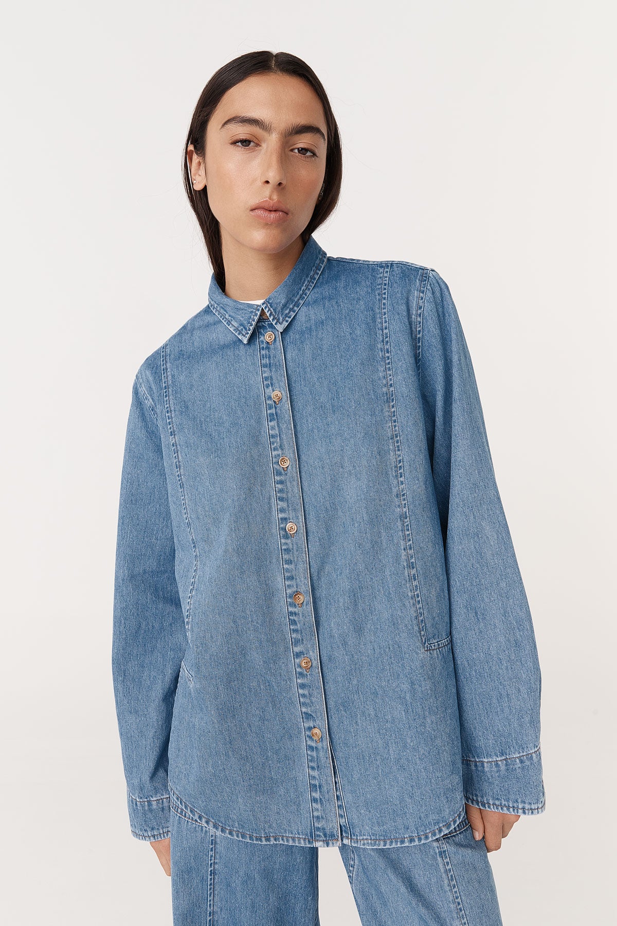 Dante Denim Long Sleeve Shirt