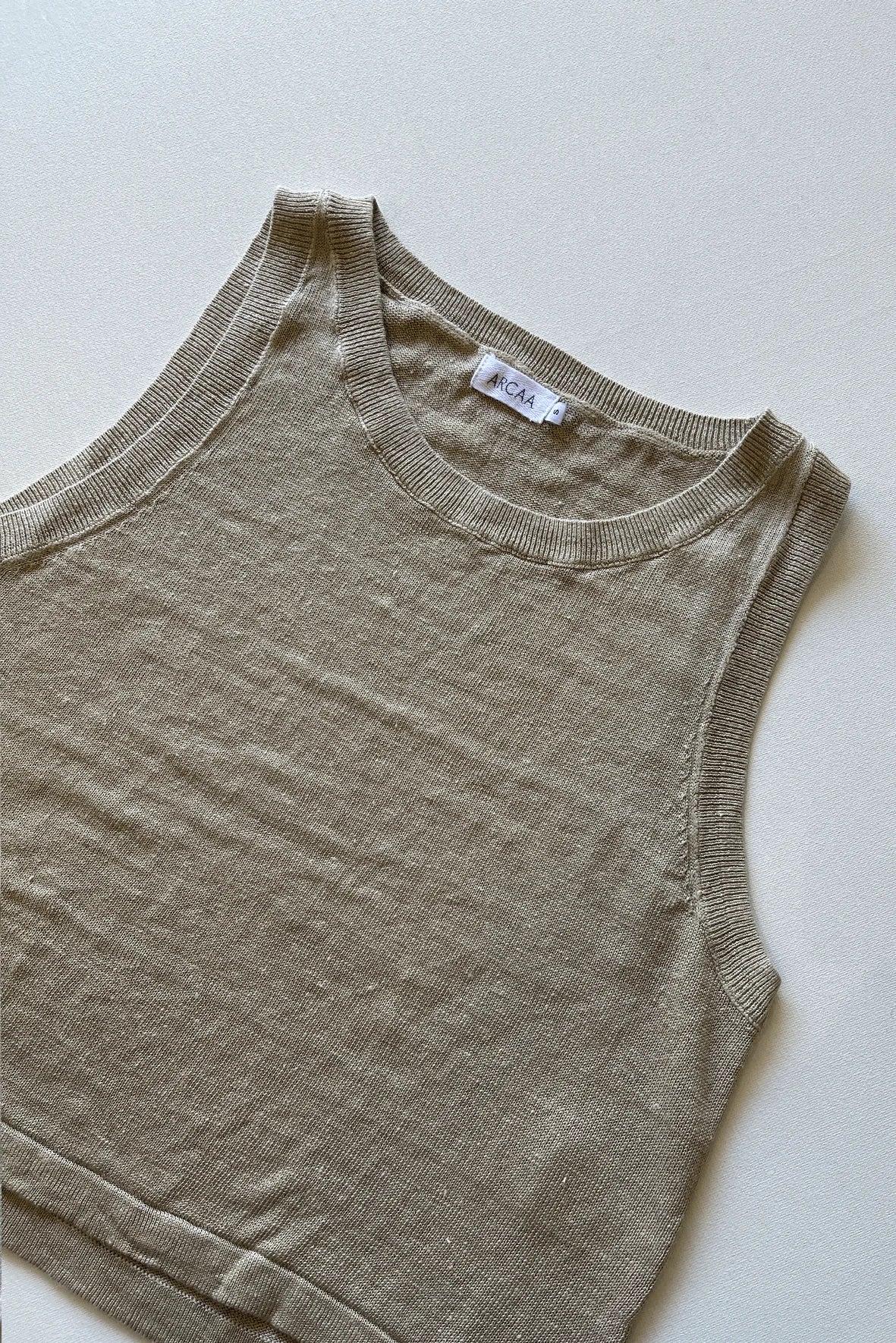 Hugo Linen Knit Tank - Taupe