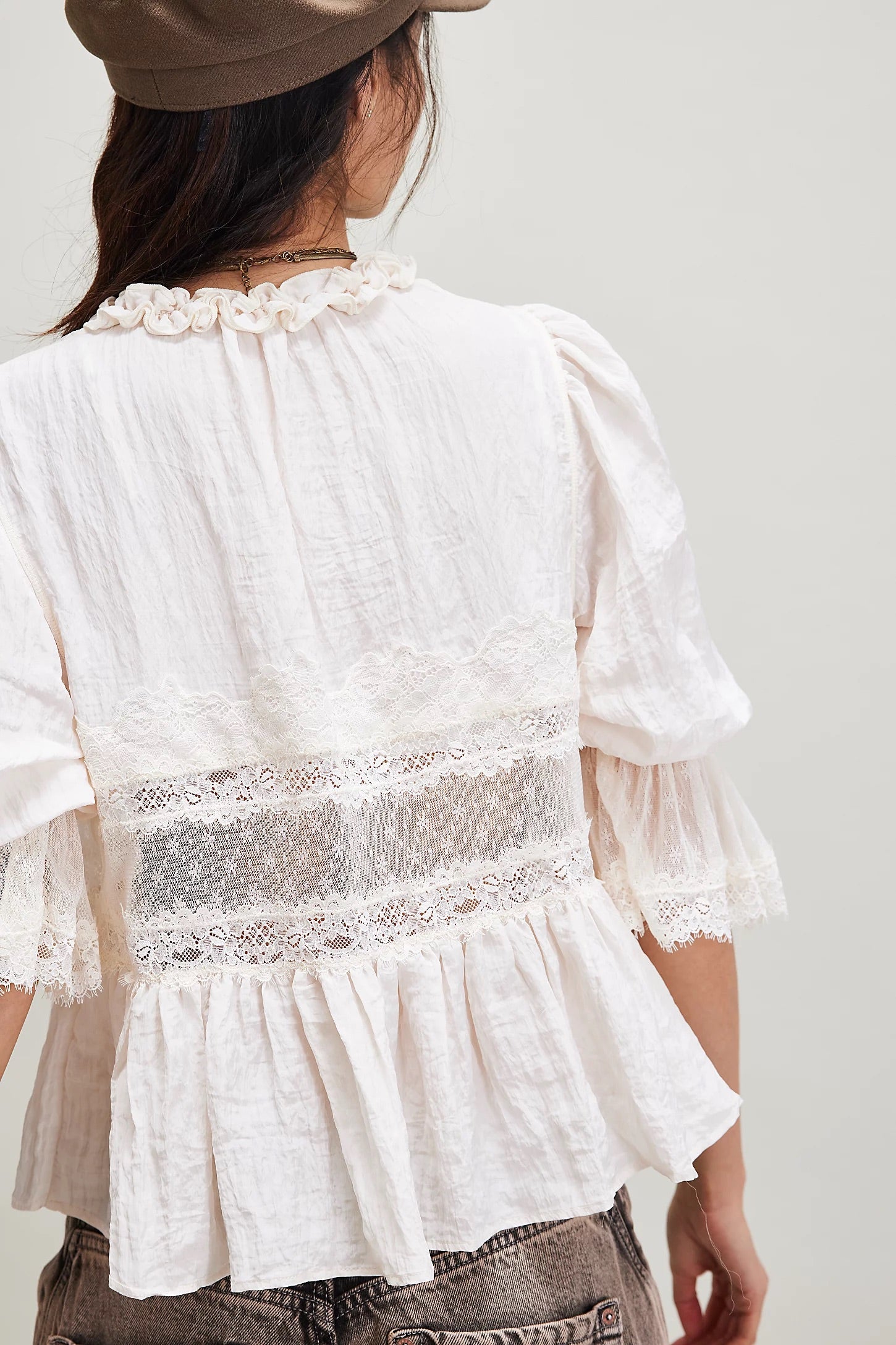 Forever Young Bed Jacket - White Alyssum