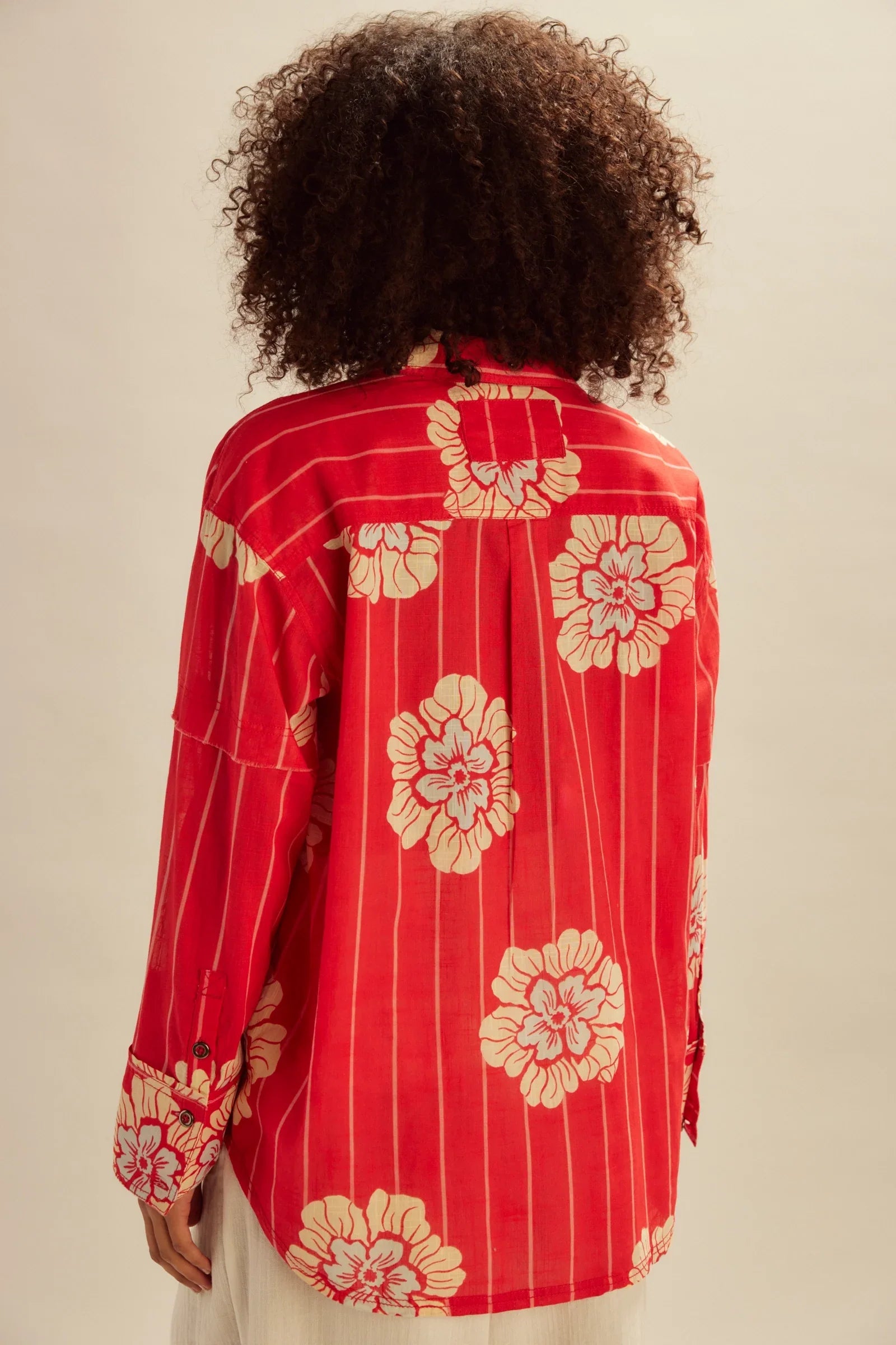 Hidden Flower Camo Shirt - Cherry Combo