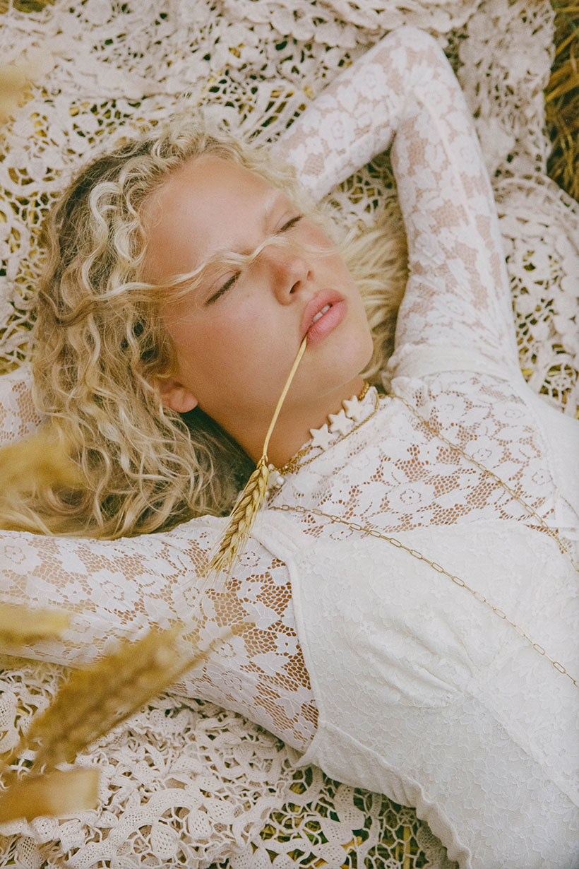 Juliette Lace Top - Vintage Cream