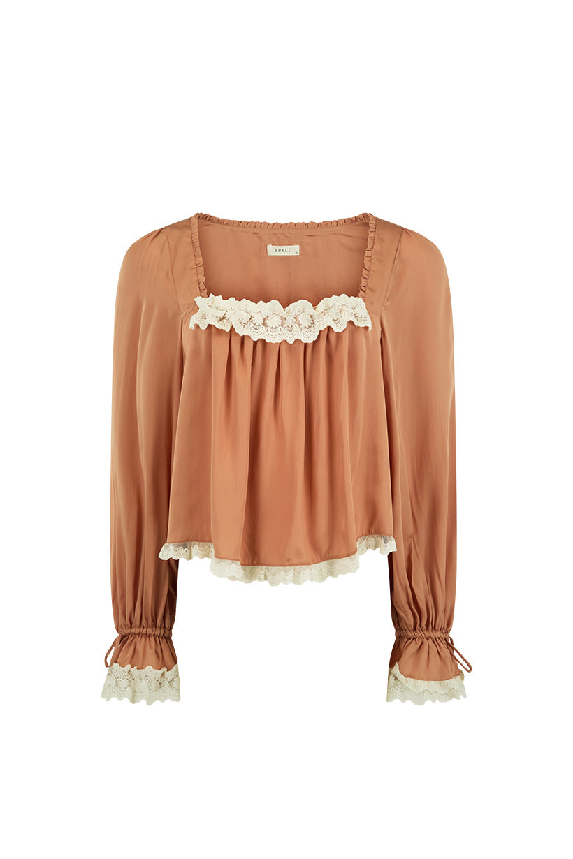 Poison Peach Blouse - Rose