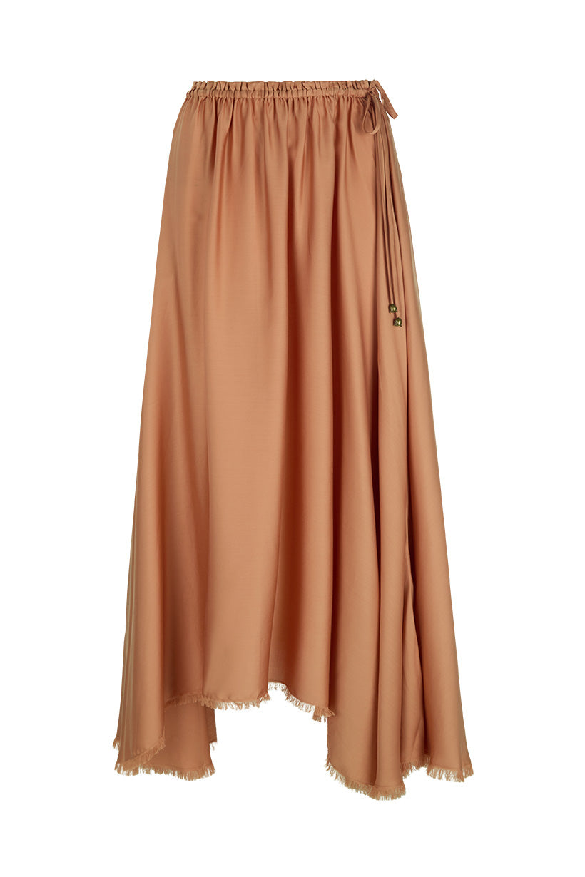 Poison Peach Maxi Skirt - Rose