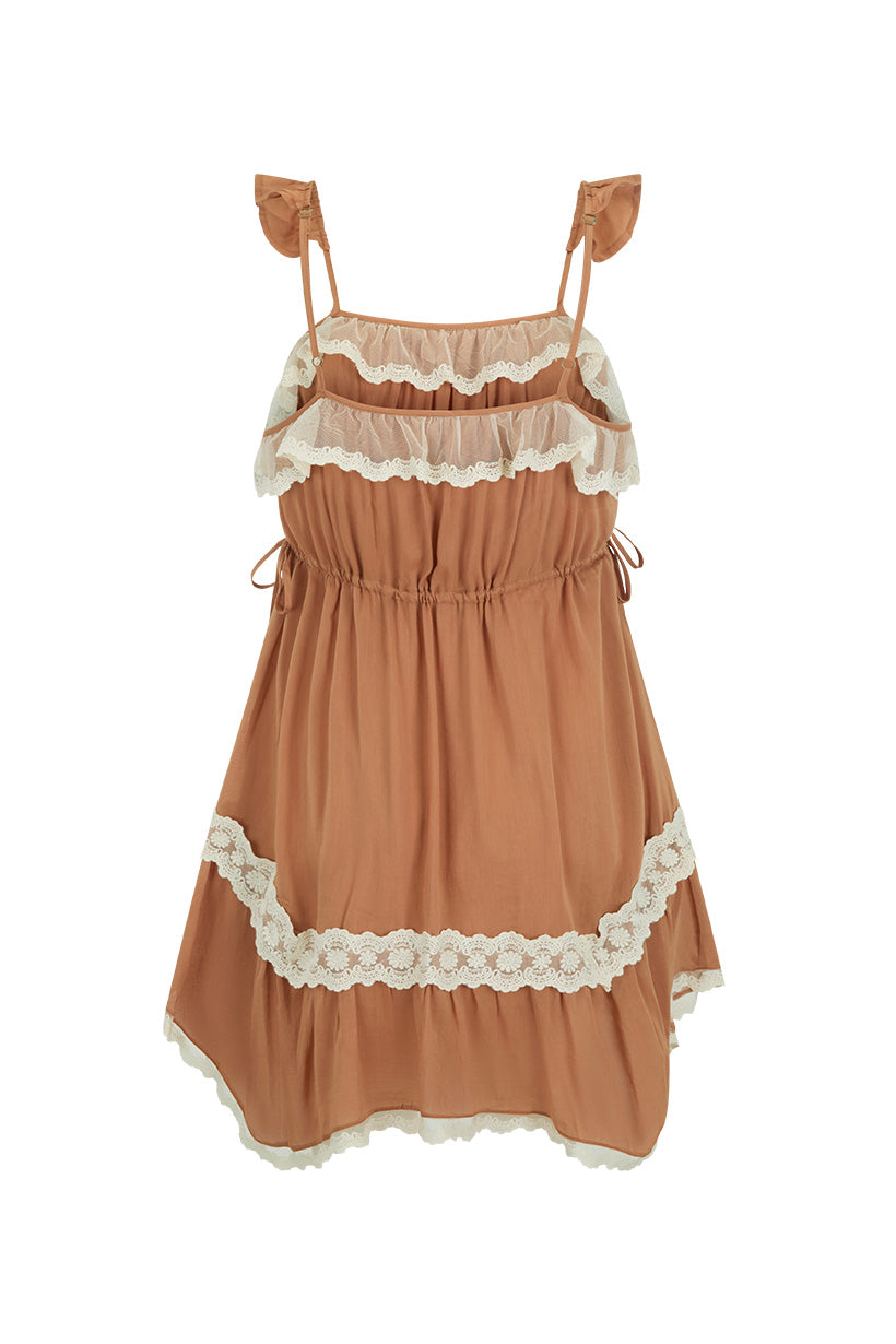 Poison Peach Mini Dress - Rose