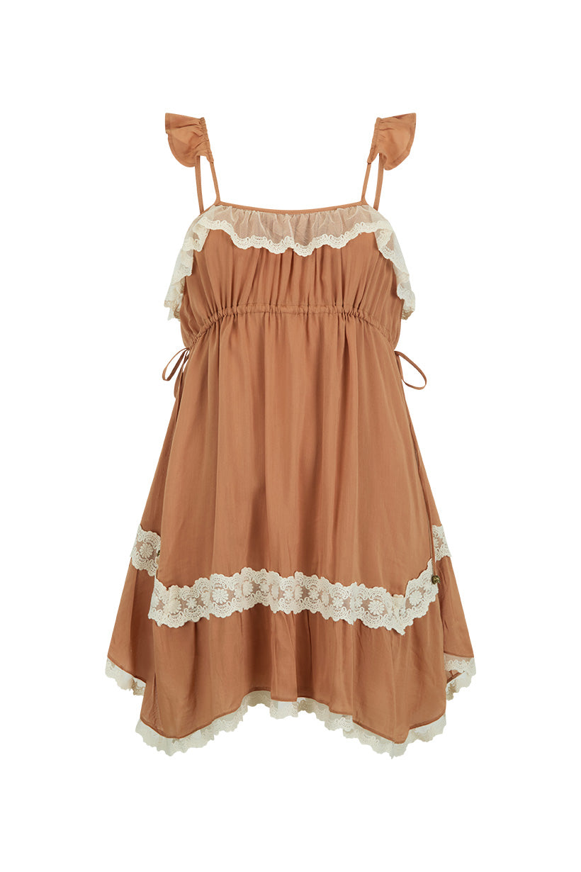 Poison Peach Mini Dress - Rose