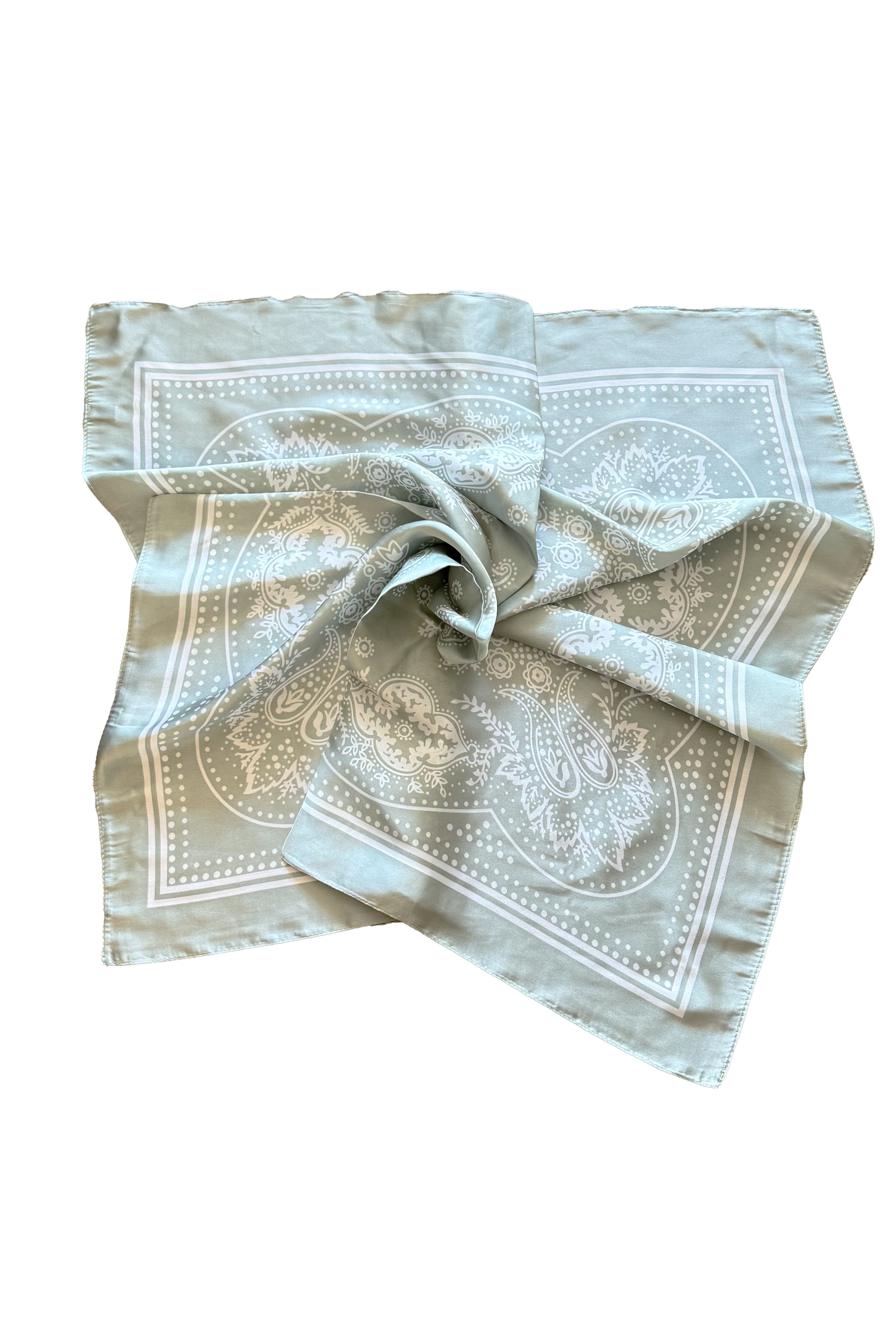 Bandana Dot Scarf - Sage