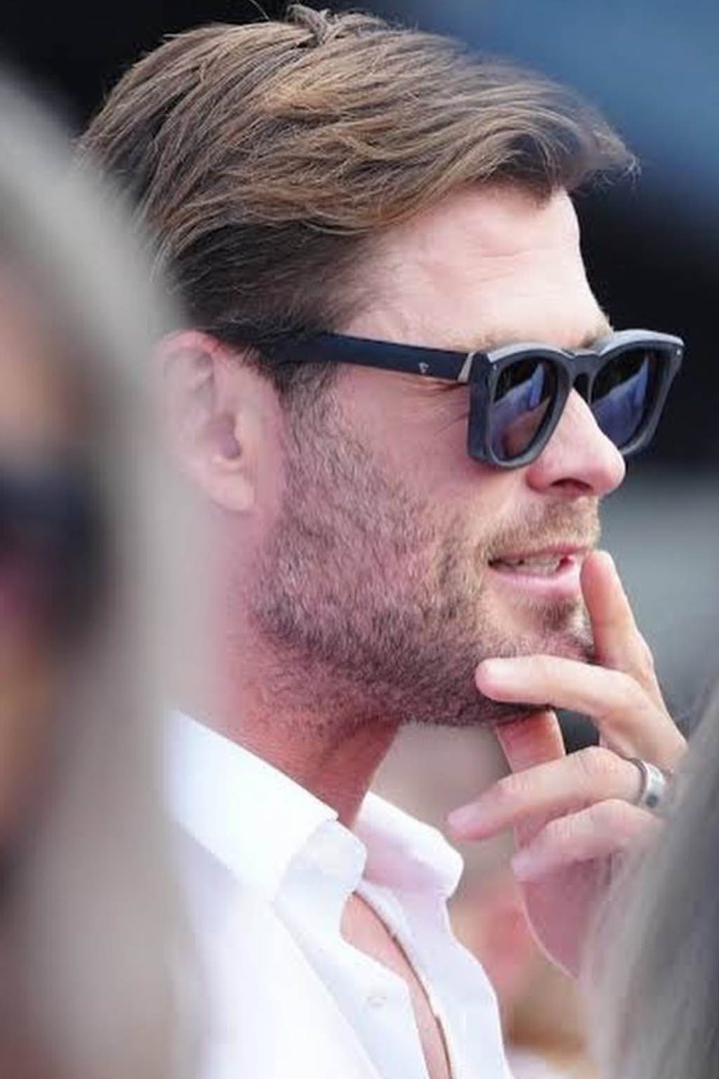 Solomon | Sunglasses - Gloss Black w. Silver Metal Trim / Brown Gradient Lens
