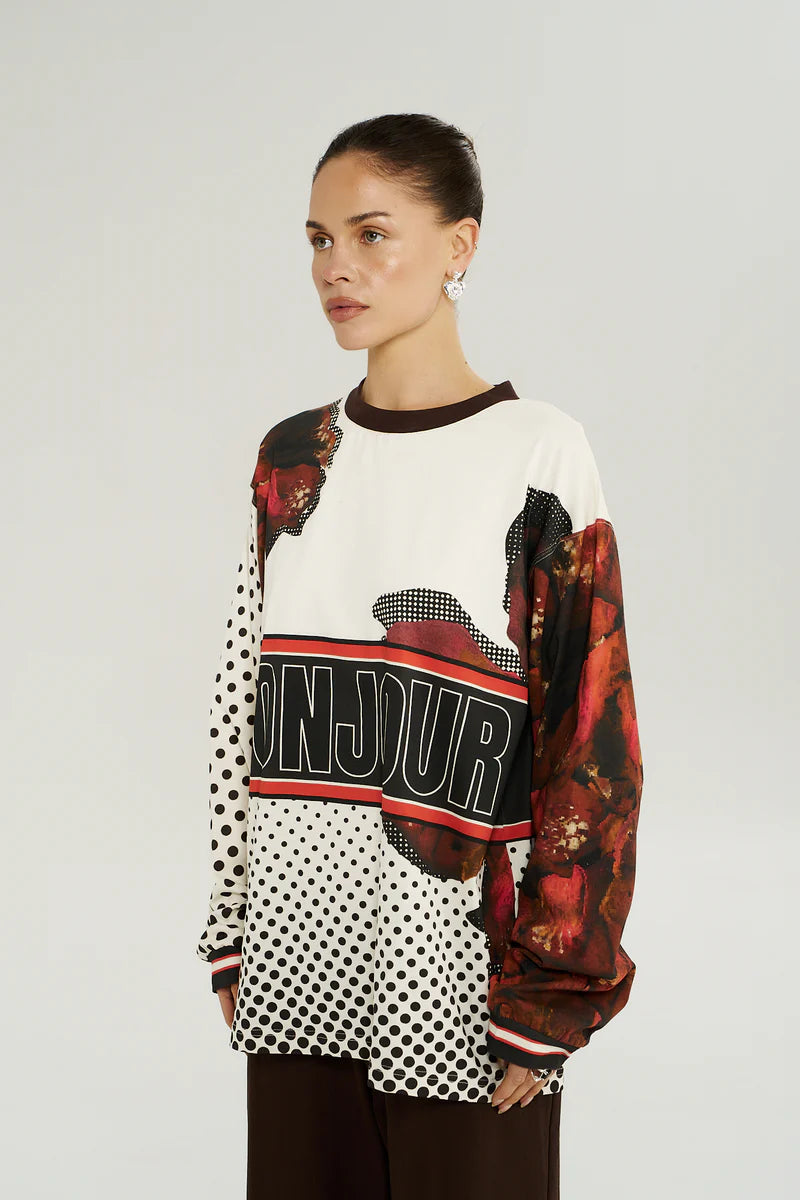 LS Racer Tee - Chocolat Choux