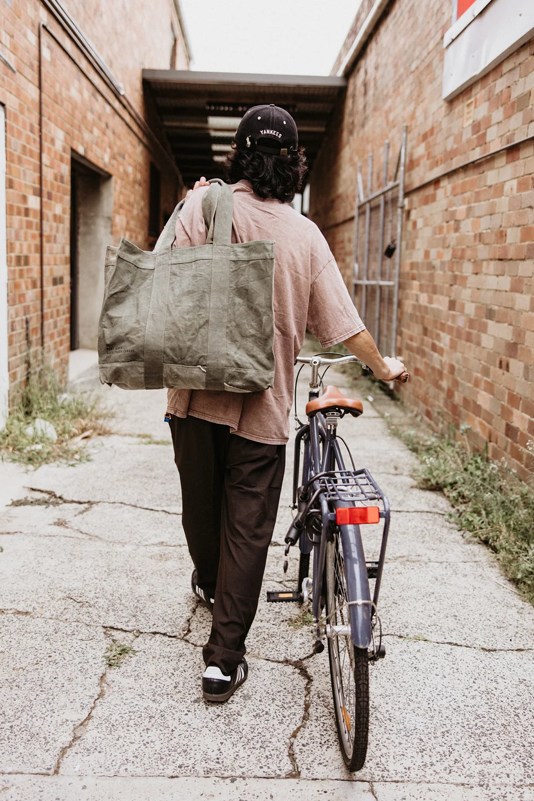 Land of Mates Up-cycled Tote - Khaki