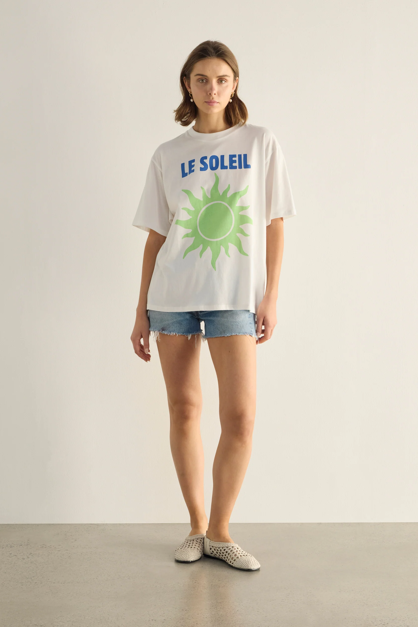 Le Soleil Boyfriend Tee - White