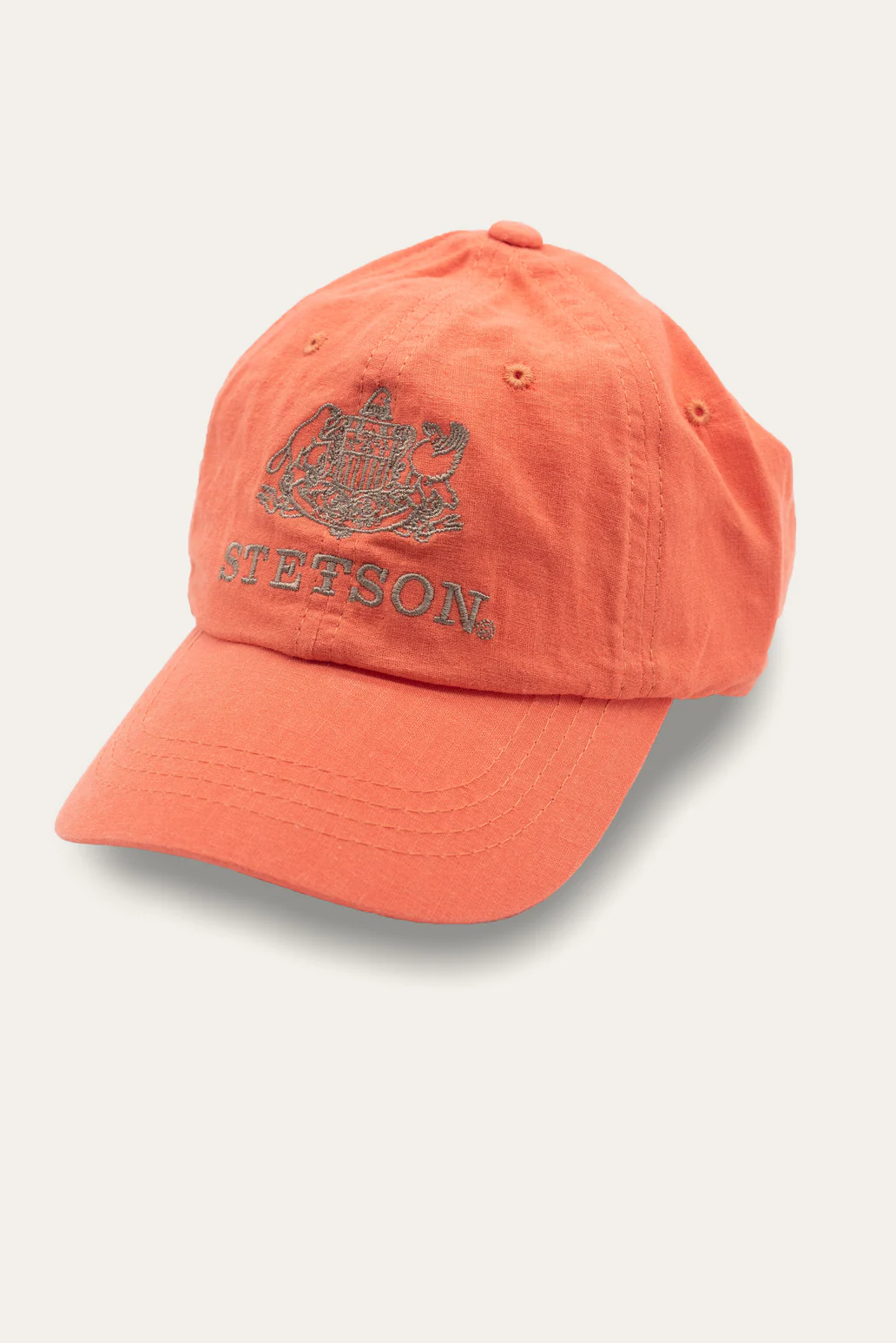 Linen Ball Cap - Orange
