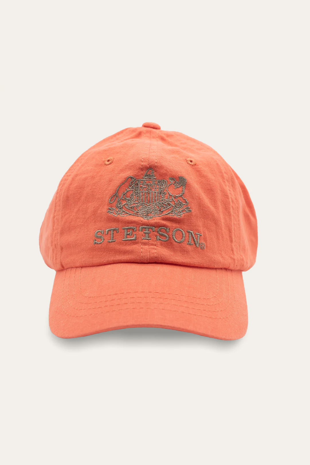 Linen Ball Cap - Orange