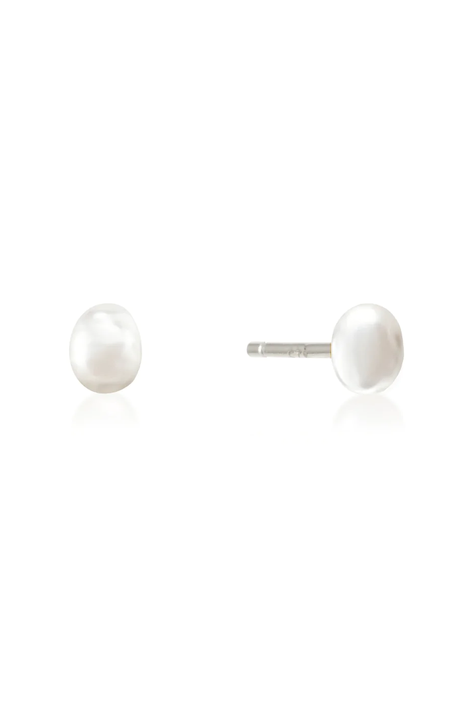 Saint Valentine | Mini Pearl Studs - Silver
