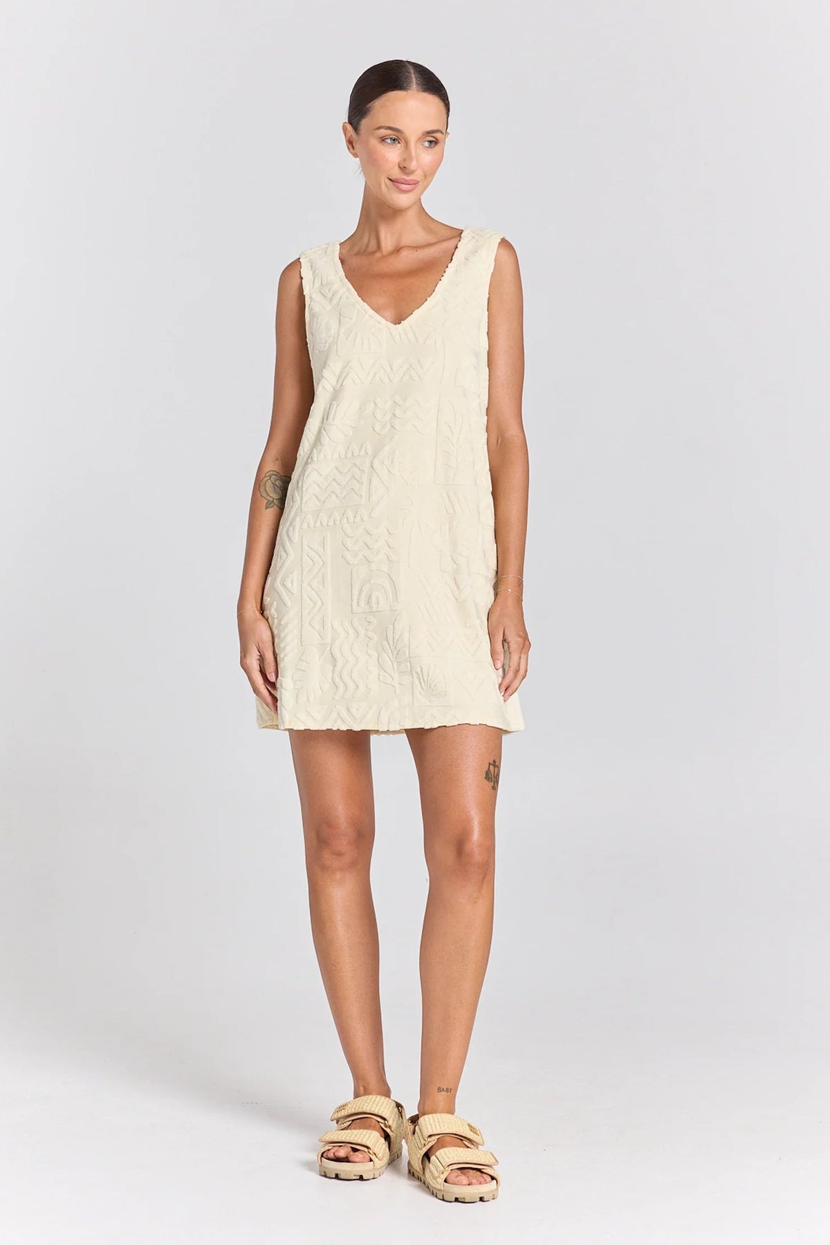 Mai Tai V Tunic Dress - Pearl