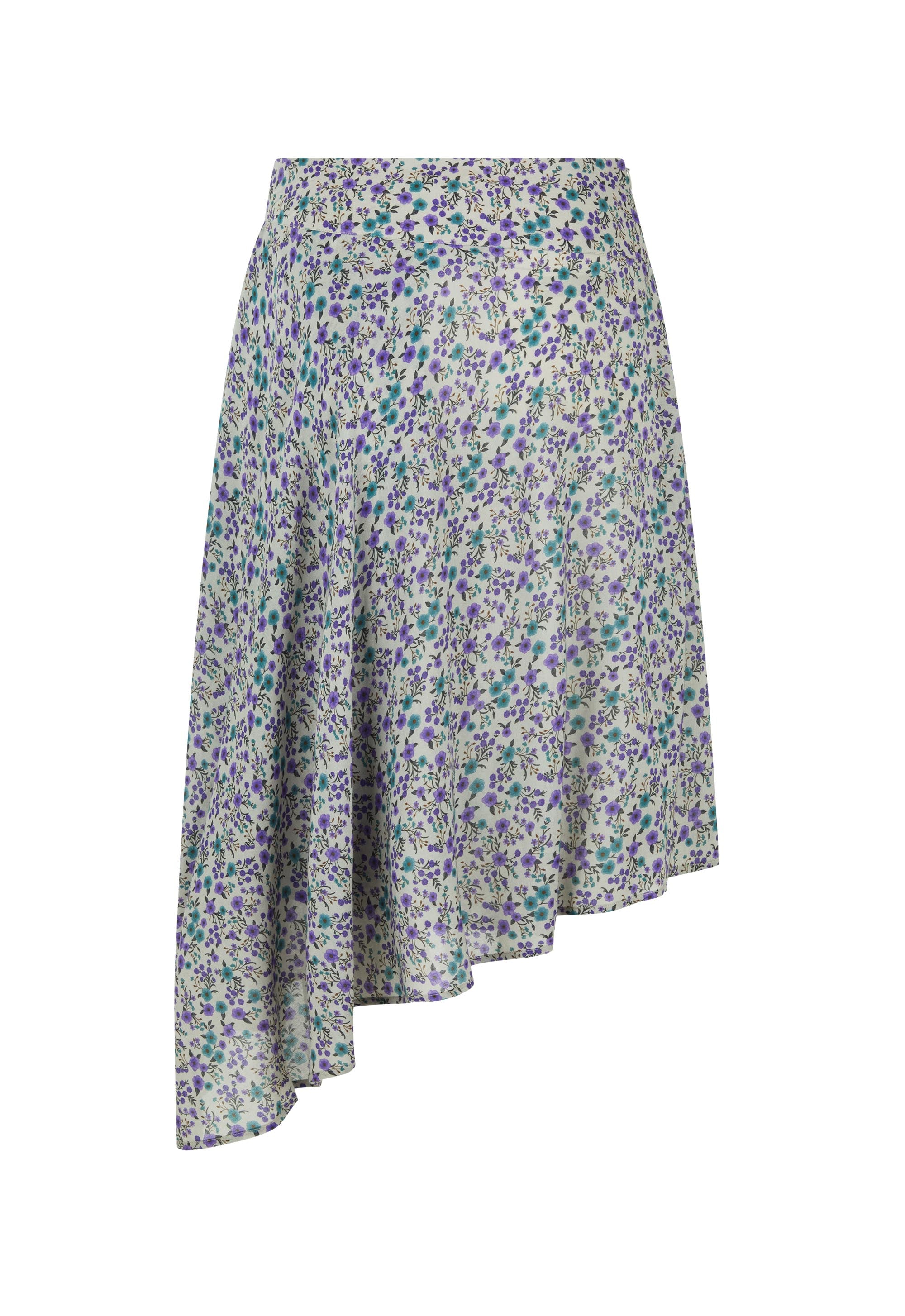 Mimi-Rose Asymmetric Skirt - Violet Fields