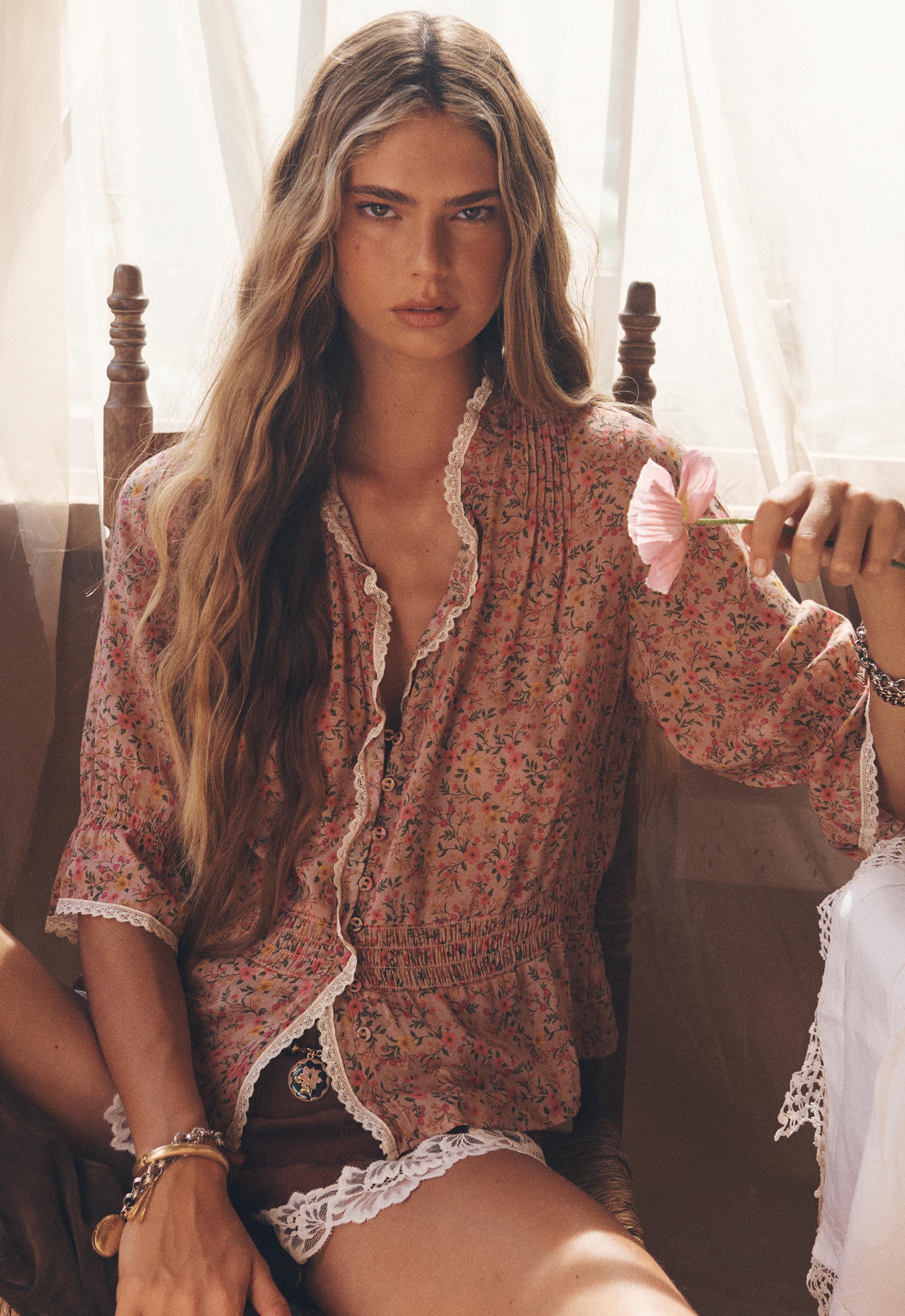 Mimi-Rose Blouse - Pink Posey