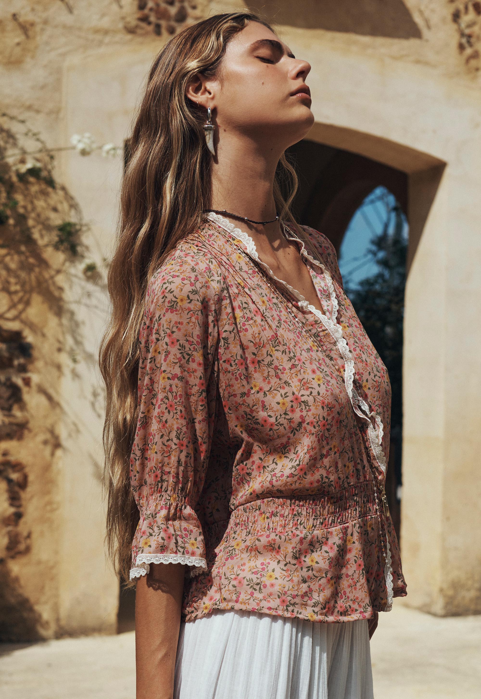 Mimi-Rose Blouse - Pink Posey